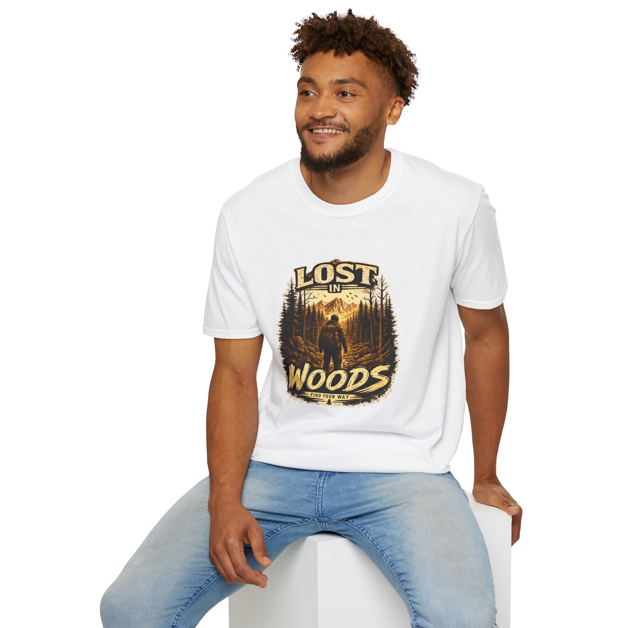 Lost in Woods Shirt | Vintage Forest Graphic Tee | Hiking Nature T-Shirt