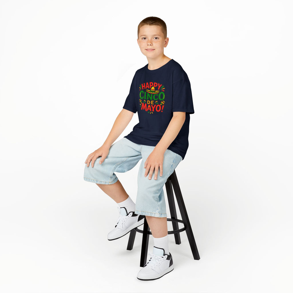 Kids "Happy Cinco de Mayo!" Tee — Festive Mexican Holiday Shirt