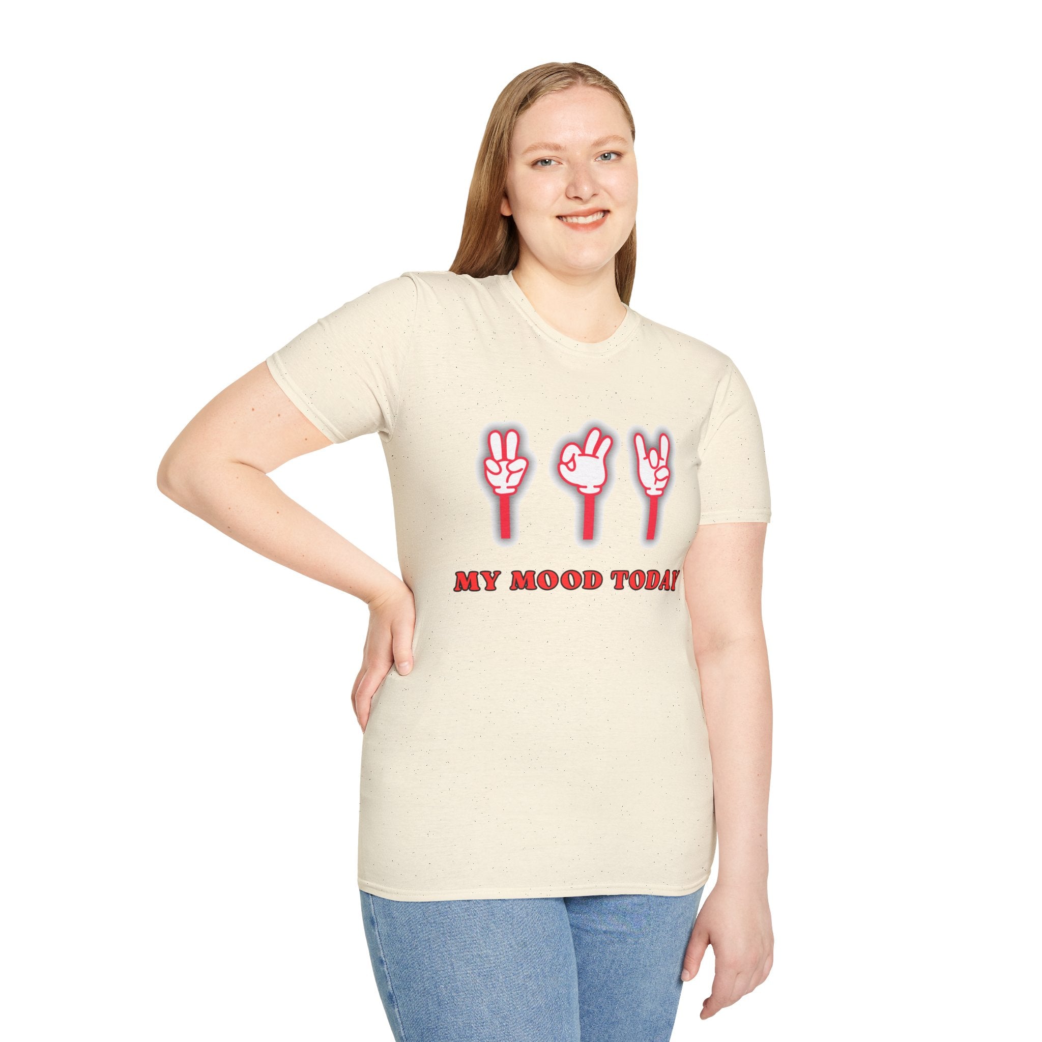 My Mood Today T-Shirt, Funny Graphic Tee, Cool Hand Signs Shirt, Unisex Casual Tee, Trendy Streetwear Gift