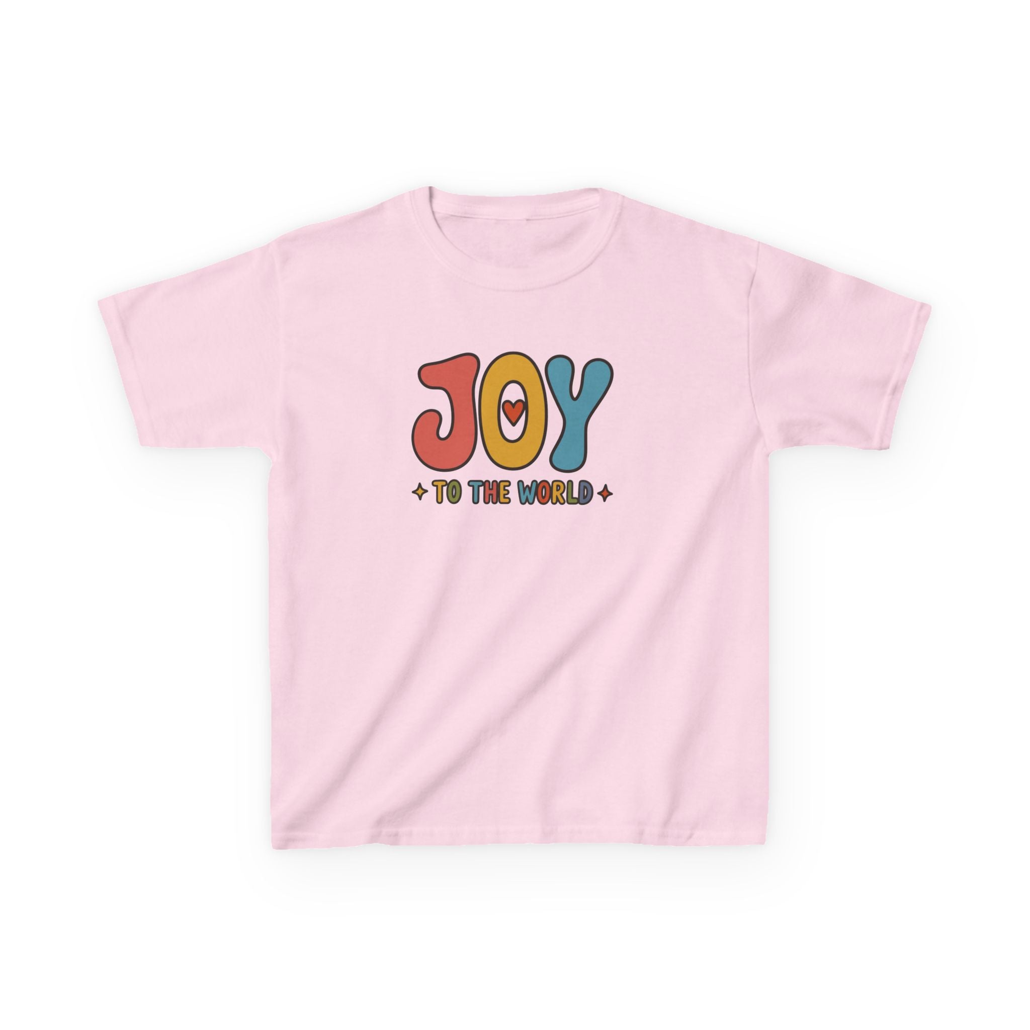 Kids Joy to the World Shirt | Retro Christmas Tee for Kids | Holiday Graphic T-Shirt | Cute Kids Xmas Shirt