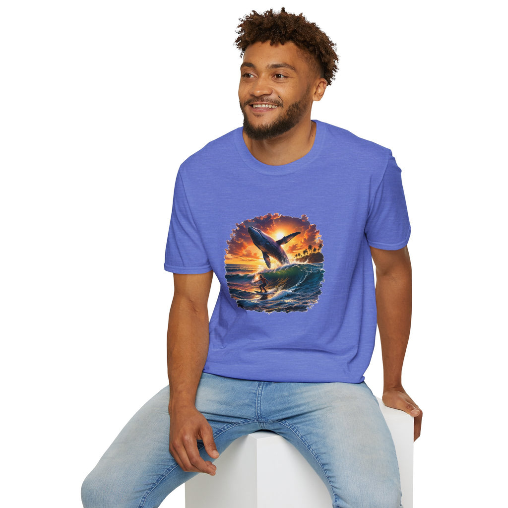 Whale Sunset T-Shirt — Ocean Jumping Humpback Tee