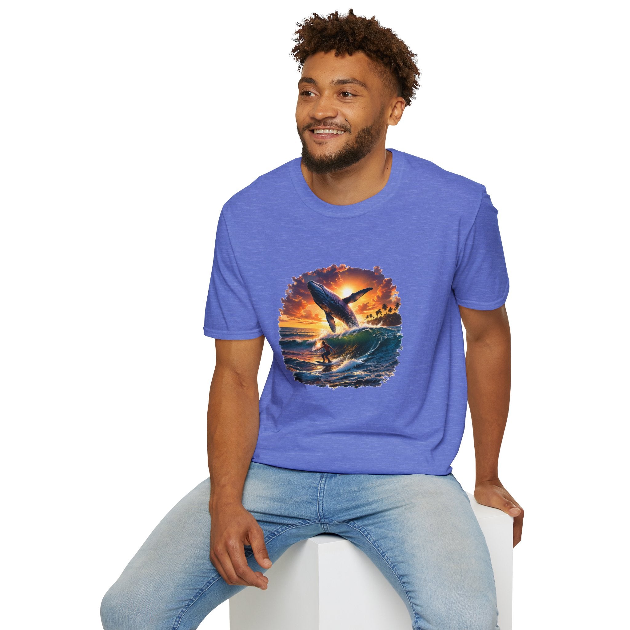 Whale Sunset T-Shirt — Ocean Jumping Humpback Tee