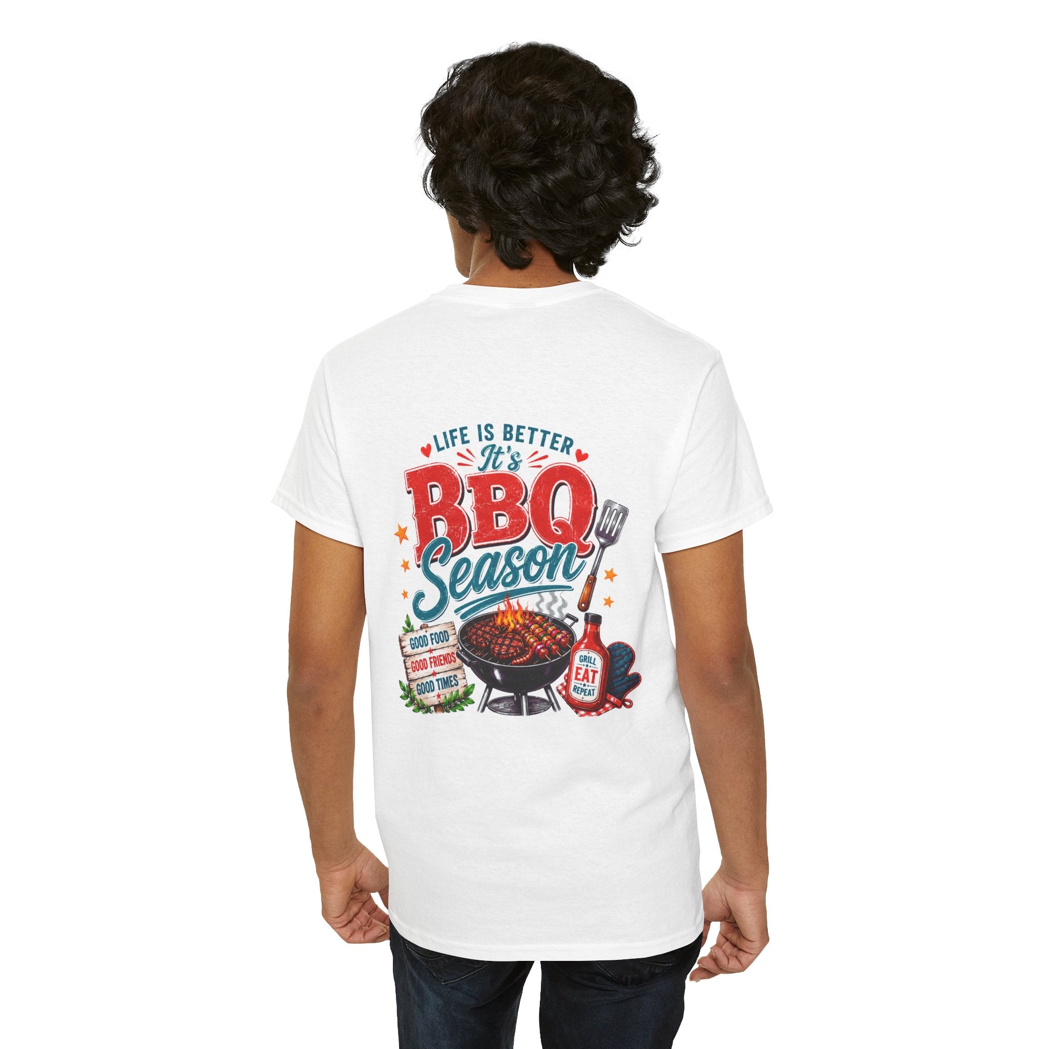 BBQ Season T-Shirt | Life Is Better It's BBQ Season Tee | Funny Grill Shirt | Summer Cookout Tee | Barbecue Lover Gift | Backyard BBQ Shirt