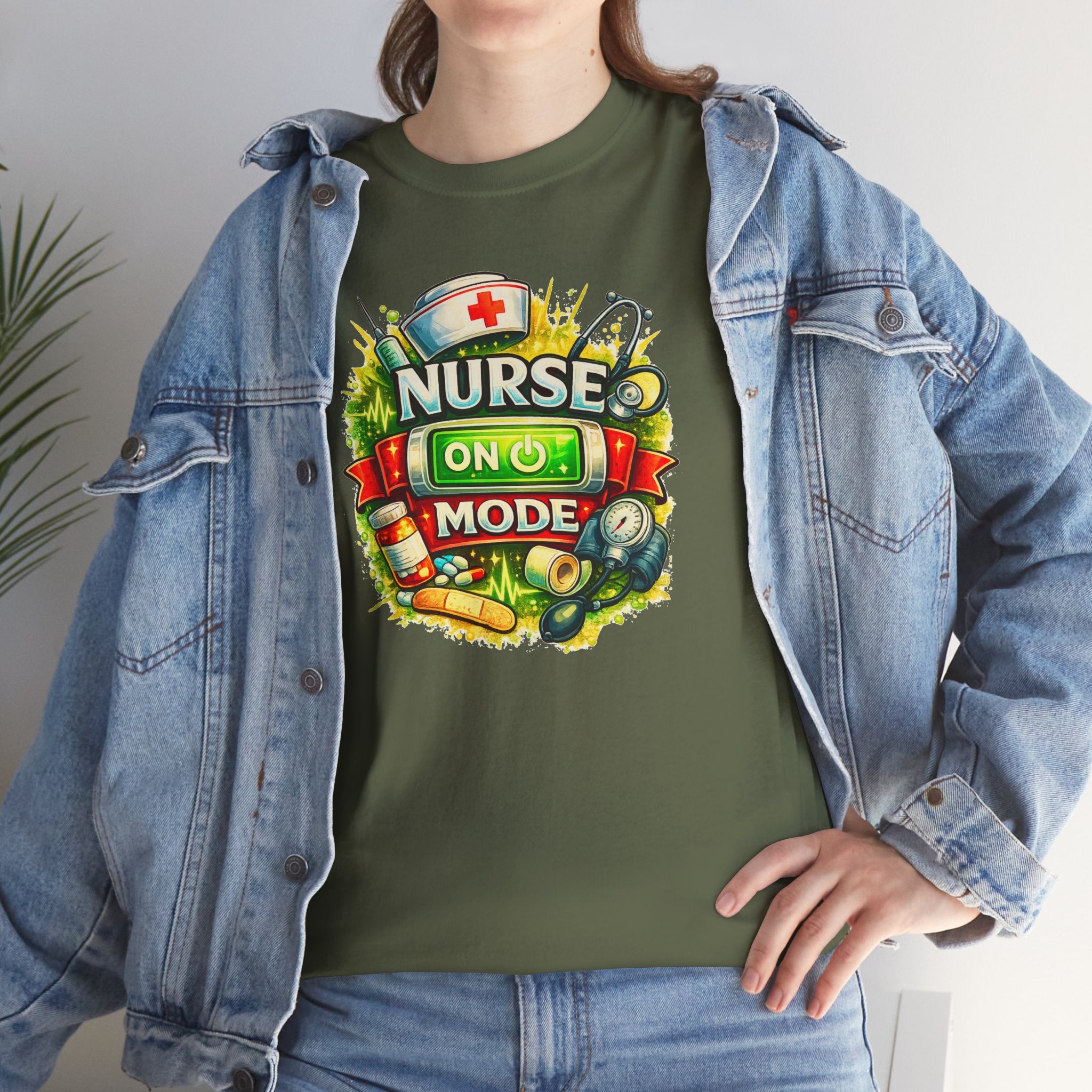 Nurse On Mode T-Shirt — Graphic Nursing Tee for Nurses & Healthcare Workers