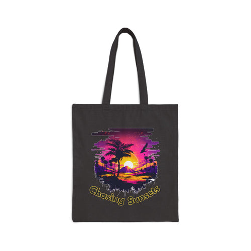 Chasing Sunsets Tote Bag, Sunset Beach Tote, Aesthetic Canvas Bag, Summer Tote Bag, Gift for Beach Lovers