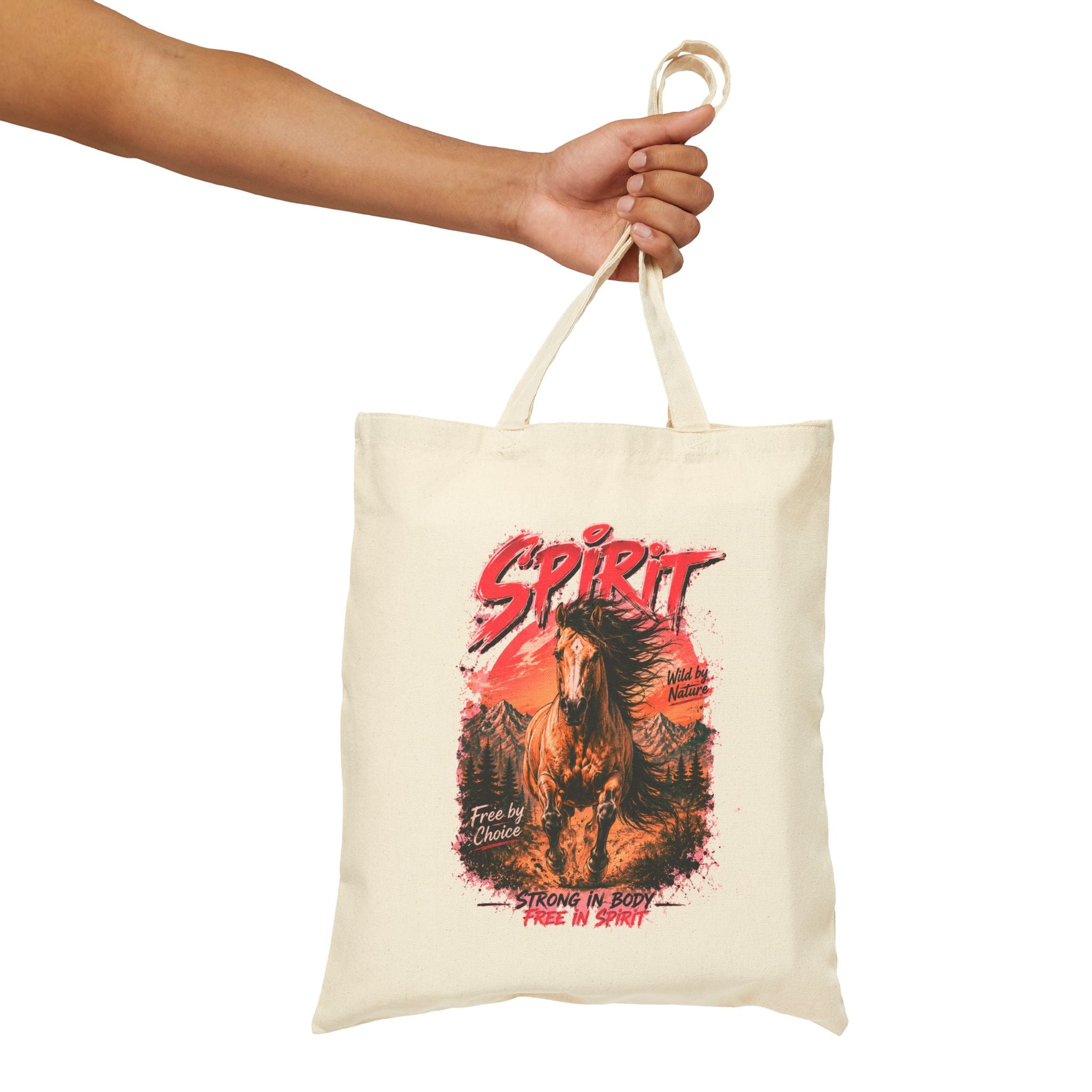 Tote — 'Spirit' Wild Horse Cotton Canvas Tote Bag