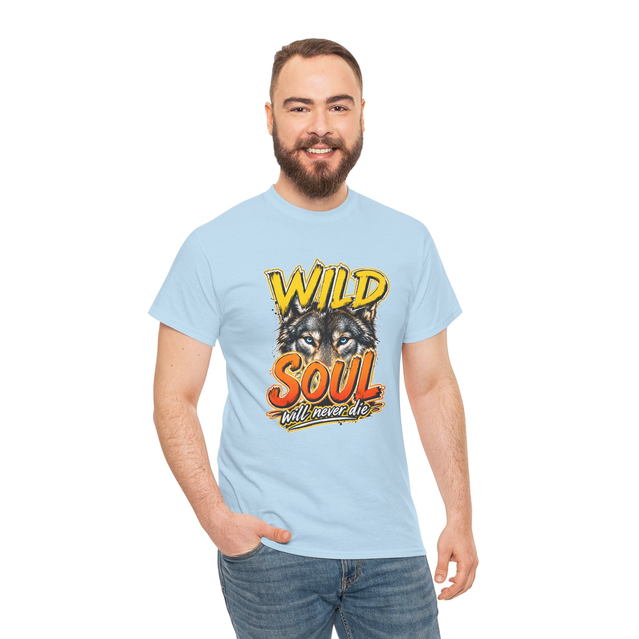 Wolf 'Wild Soul' Graphic Tee – Bold Wildlife Shirt for Nature Lovers