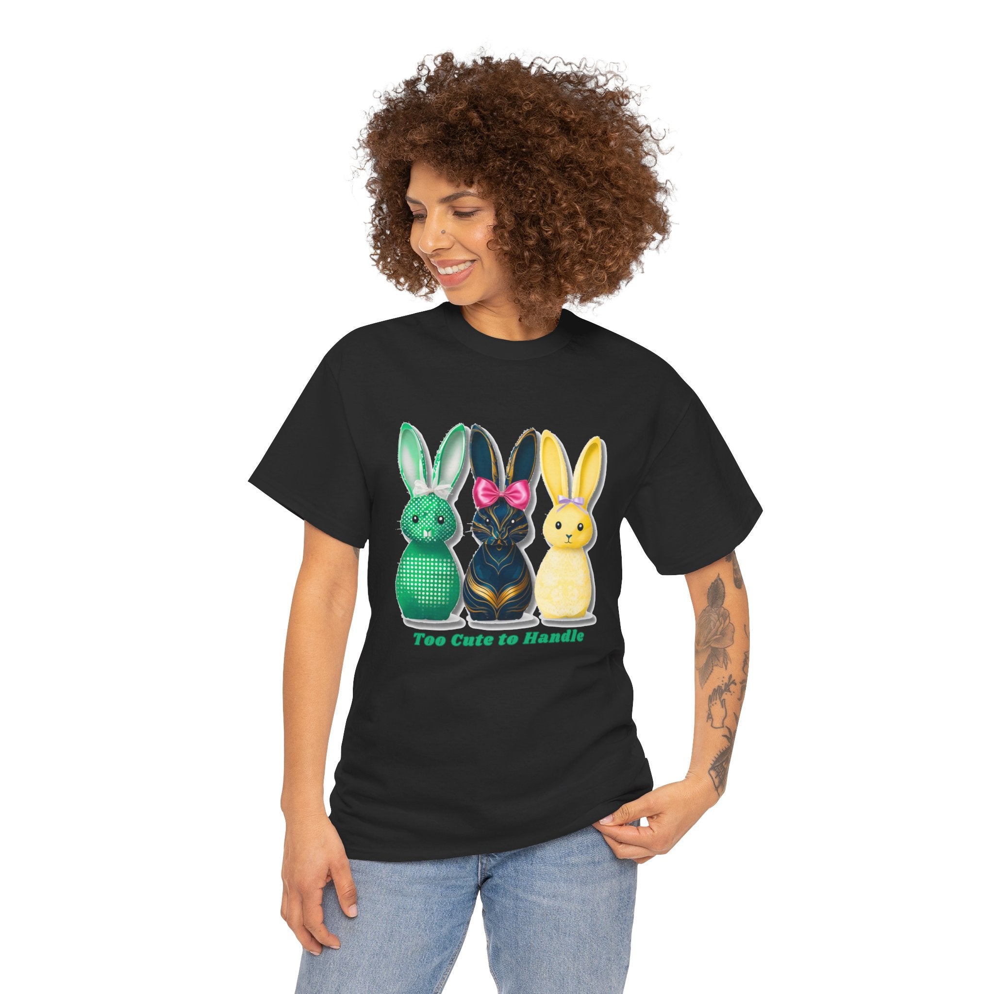 Funny Easter Bunny Shirt, Too Cute To Handle Tee, Cute Bunny Shirt, Easter Gift for Women, Spring Rabbit T-Shirt, Easter Outfit