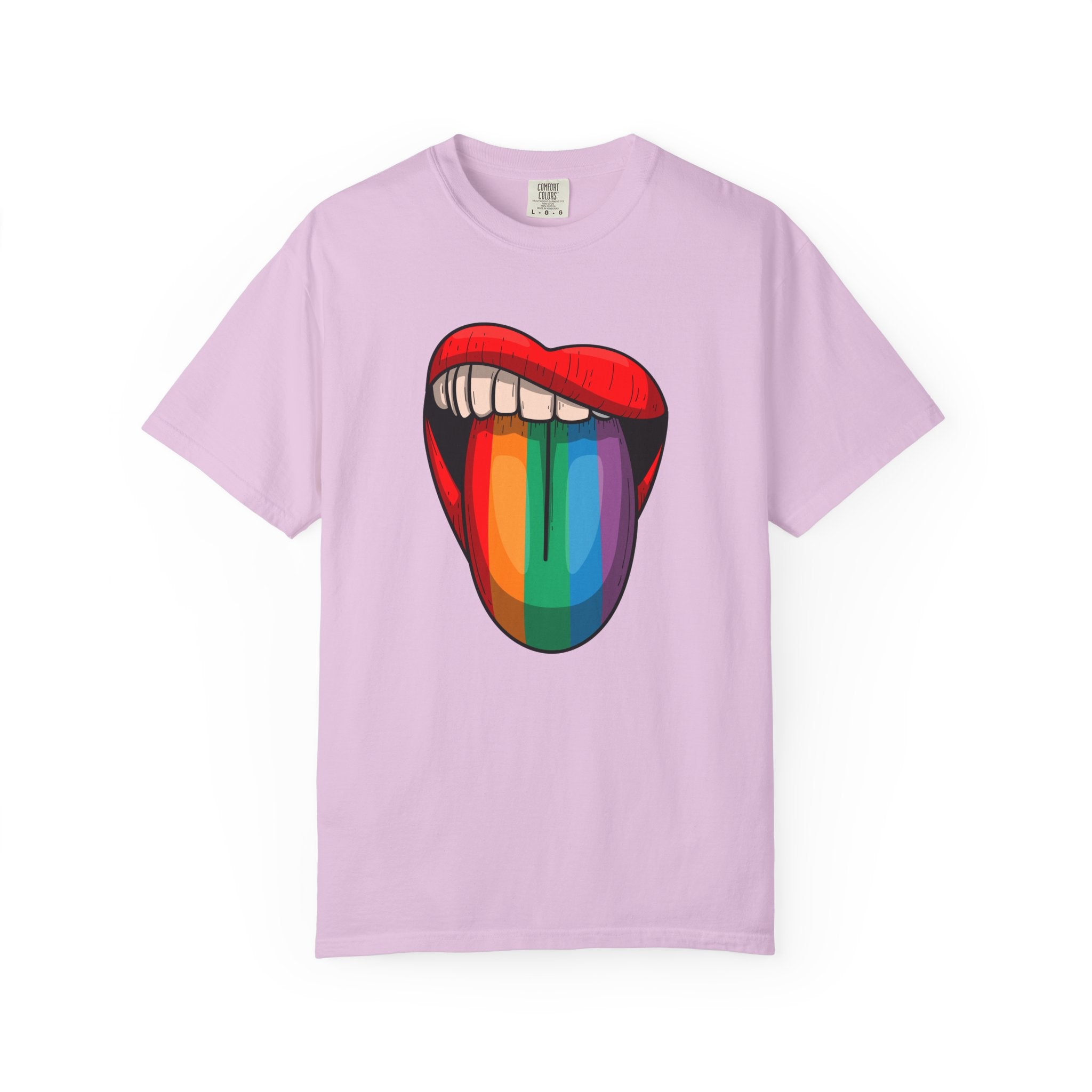 Rainbow Tongue T-Shirt — Pride Lip Graphic Tee