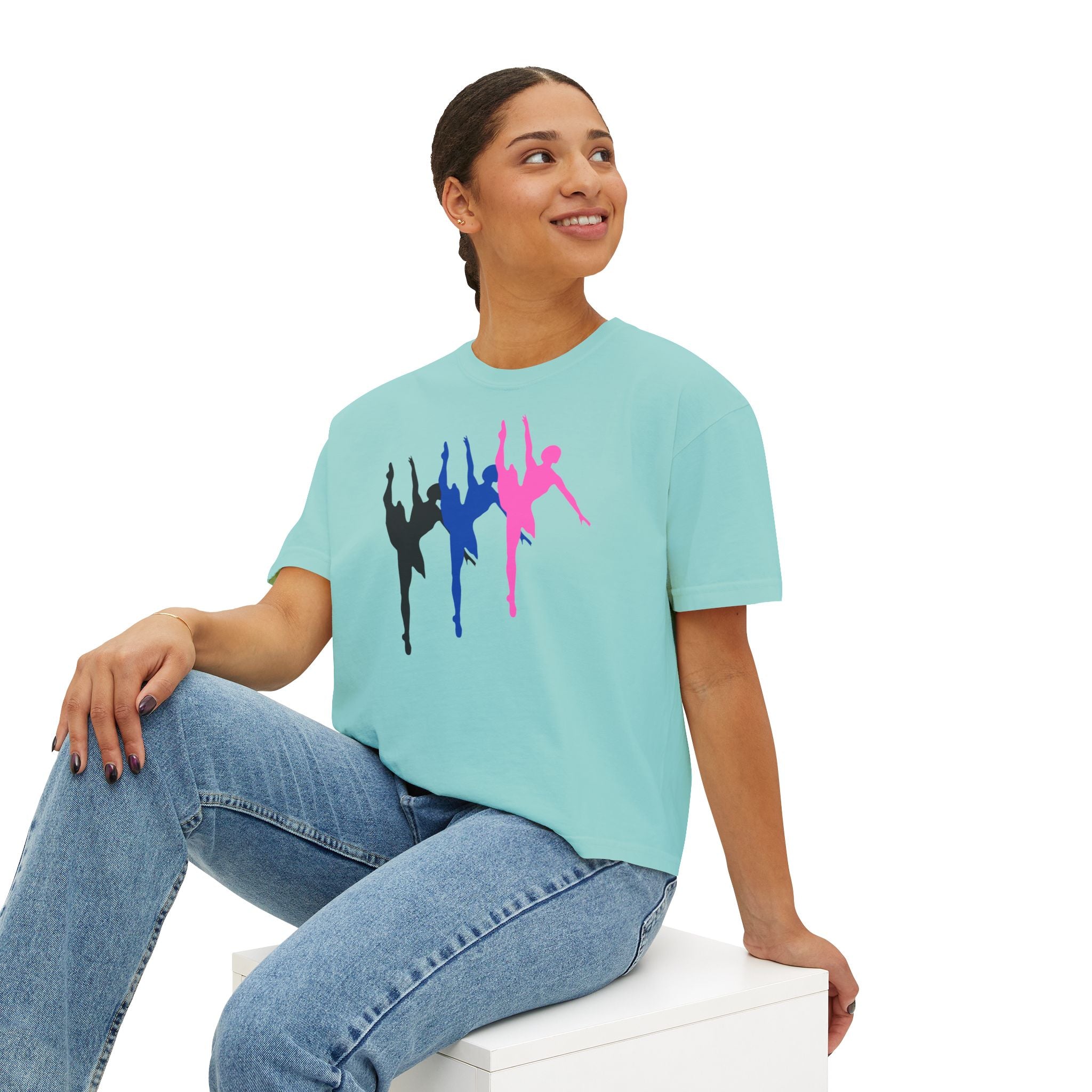 Ballet Dancer T-Shirt, Dance Shirt Women, Colorful Dancer Graphic Tee, Gift for Dancer, Aesthetic Dance Shirt, Boxy Tee