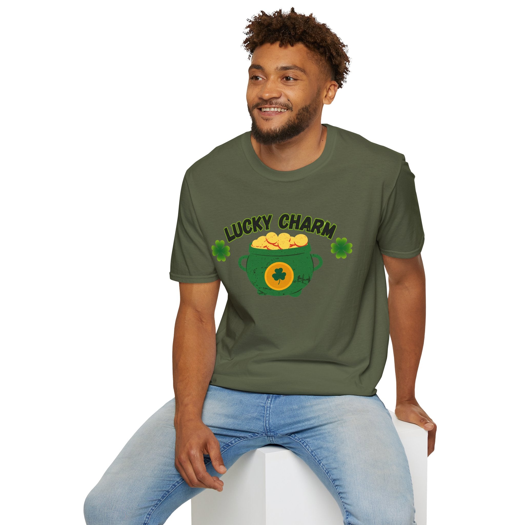 Lucky Charm T-Shirt — Pot of Gold & Shamrock St. Patrick's Day Tee