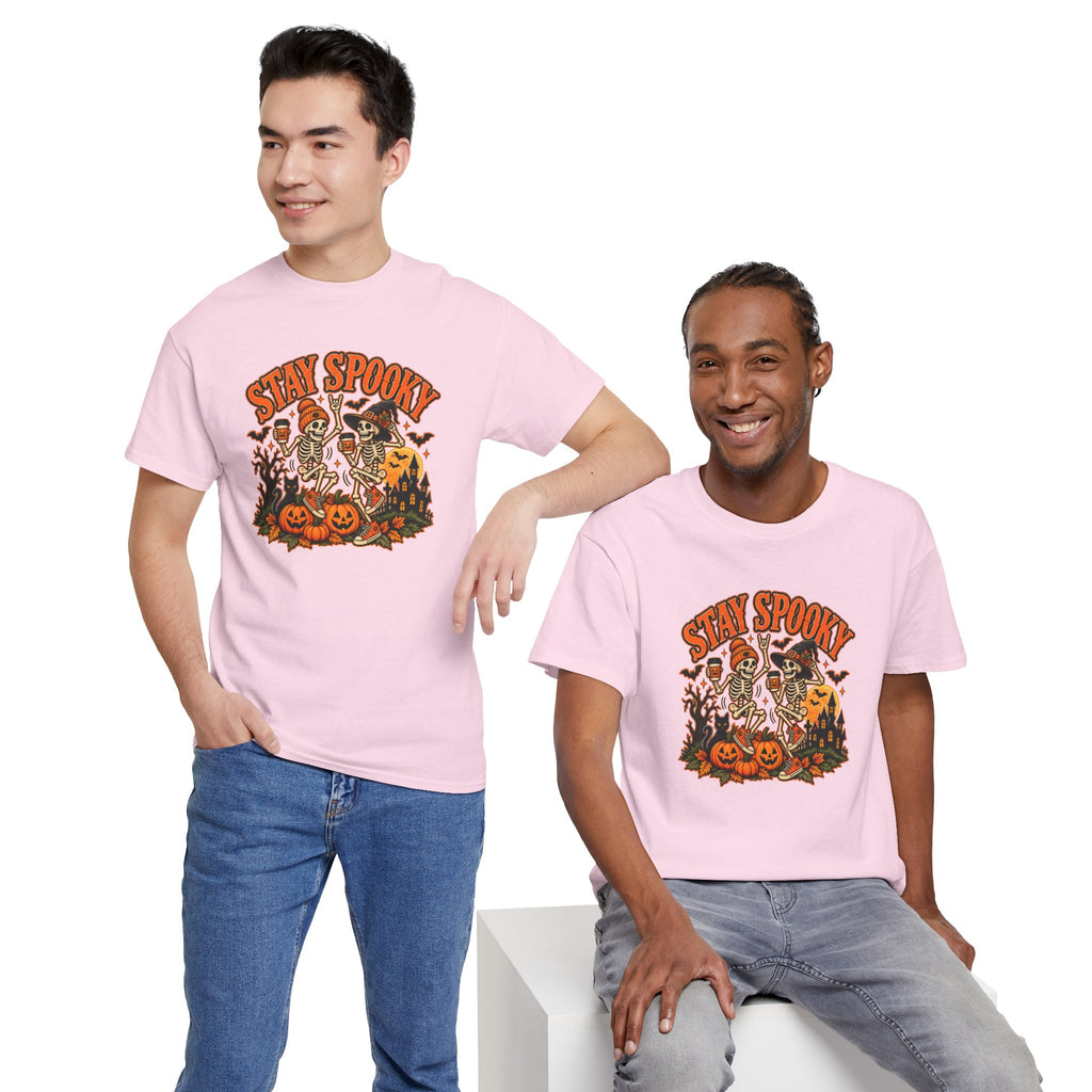 Stay Spooky Halloween Shirt | Dancing Skeleton Pumpkin Graphic Tee