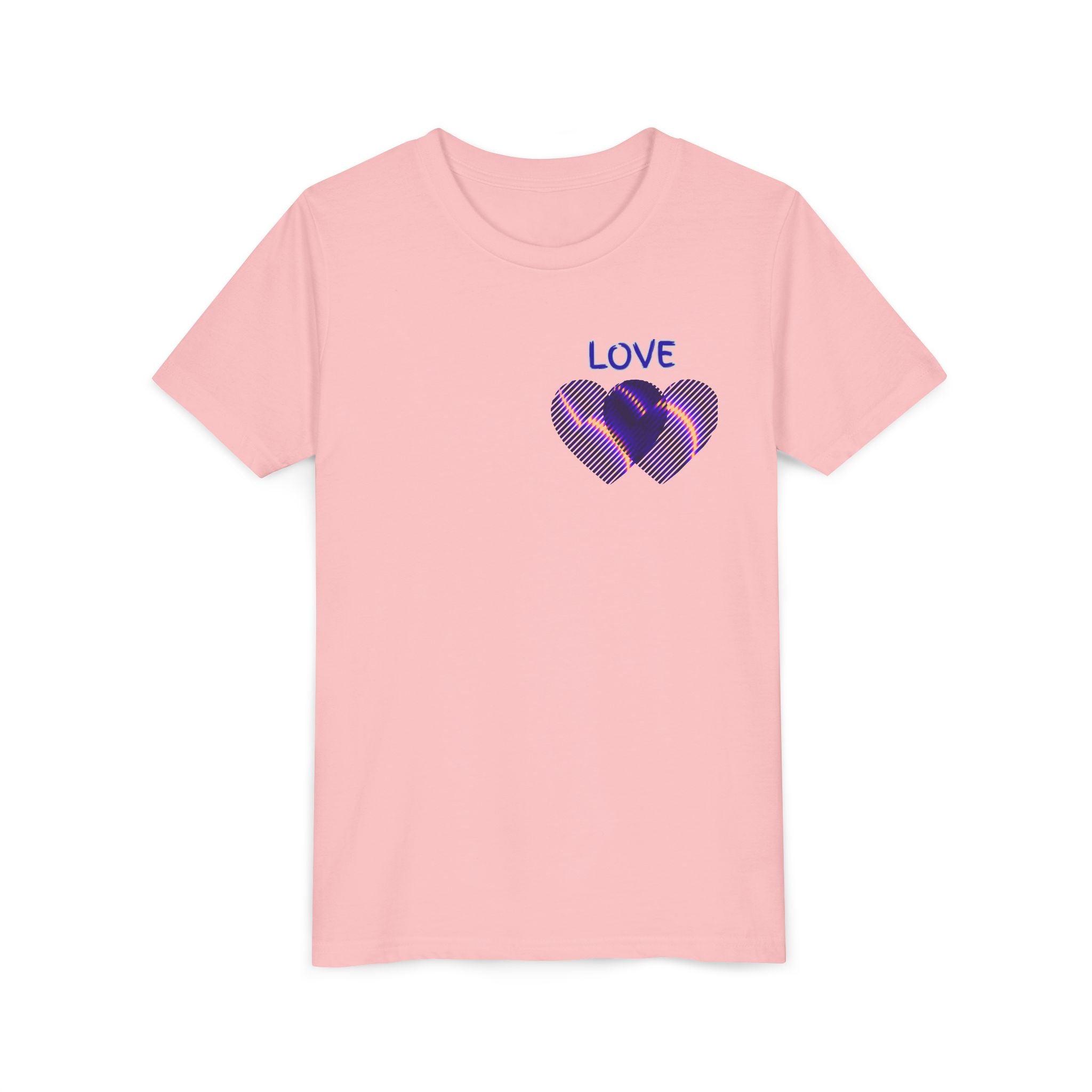 Youth Tee — Purple Heart 'LOVE' Graphic Kids T-Shirt