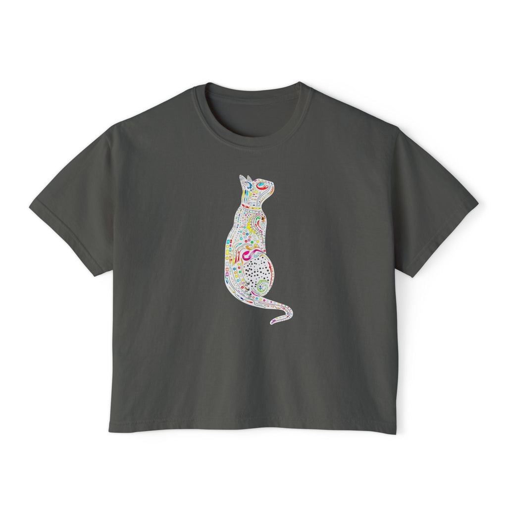 Cute Cat T-Shirt, Colorful Cat Graphic Tee, Cat Lover Gift Idea
