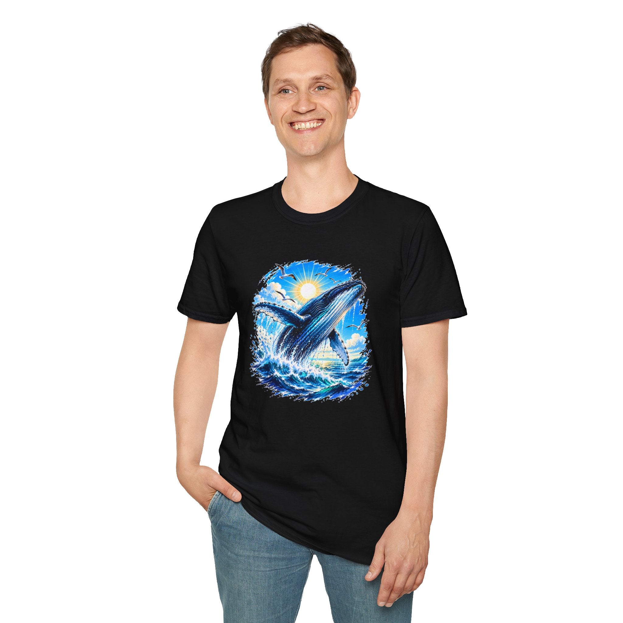 Whale Shirt, Ocean T-Shirt, Humpback Whale Shirt, Sea Life Tee, Beach Lover Gift, Ocean Lover Shirt