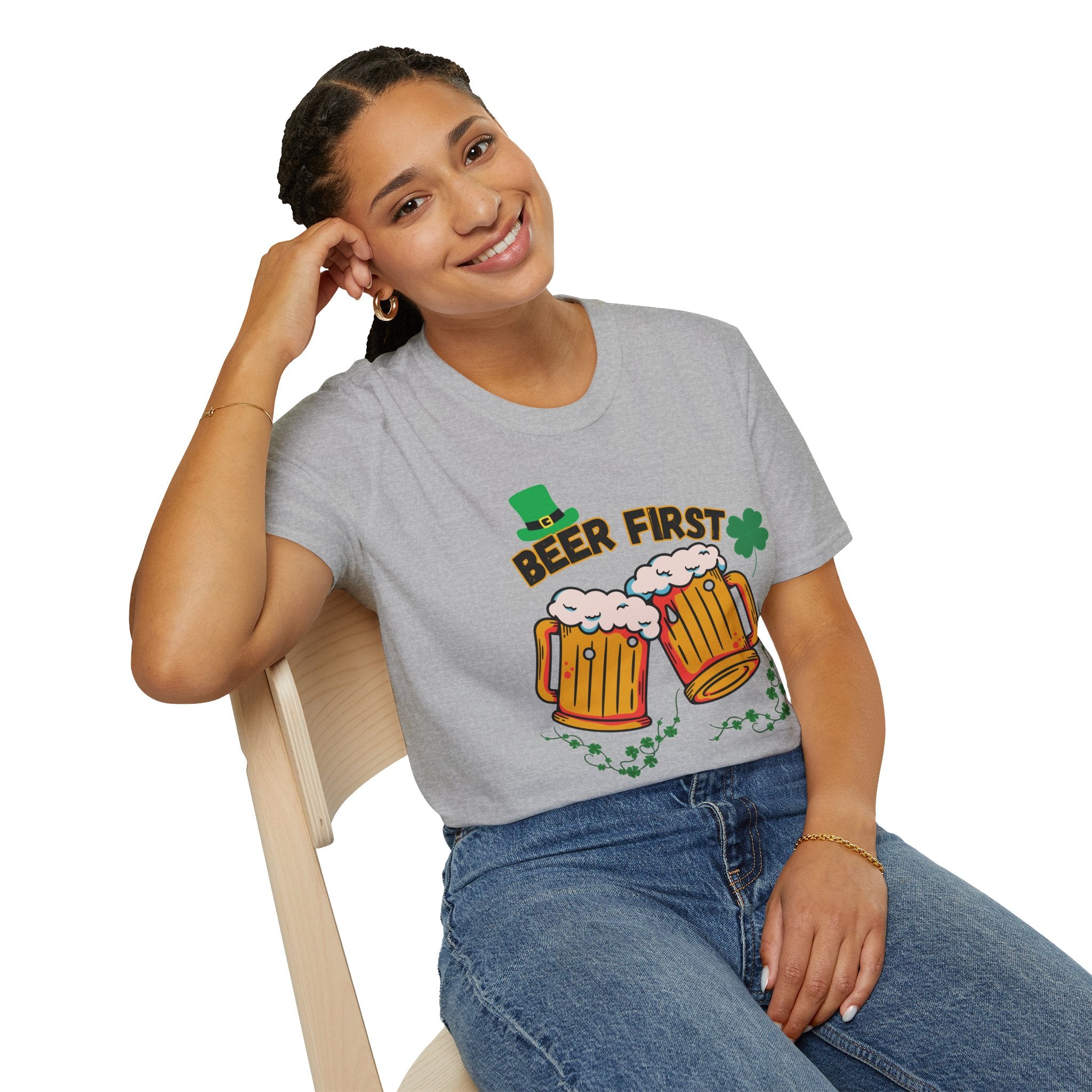 Beer First T-Shirt — St. Patrick's Day Beer Mug Tee