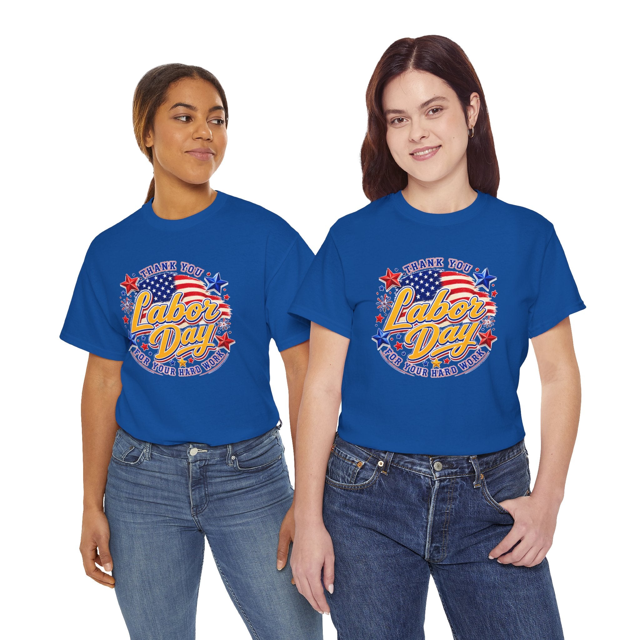 Labor Day T-Shirt — "Thank You Labor Day For Your Hard Work" Patriotic Holiday Tee