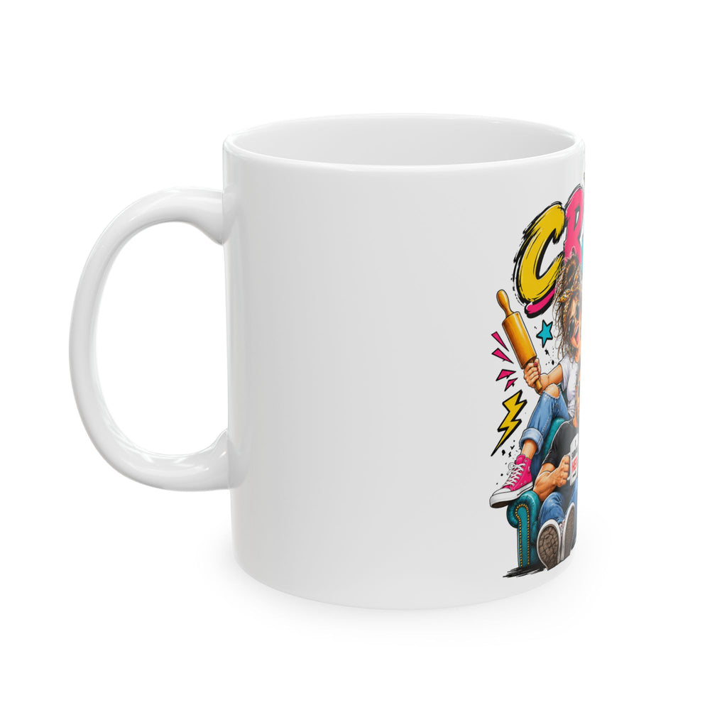 Crazy Wife Happy Life Ceramic Mug — Funny Couples Coffee Cup (11oz, 15oz)