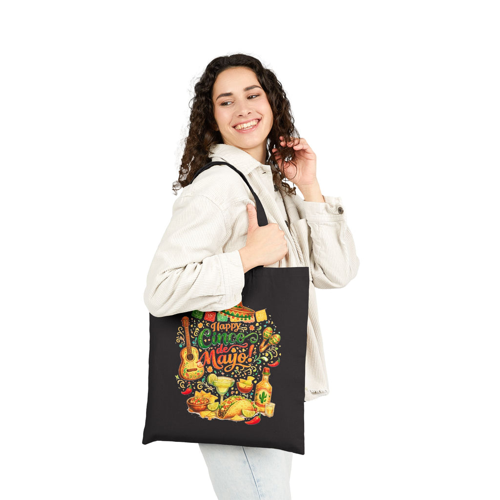 Cinco de Mayo Canvas Tote Bag — Festive Mexican Fiesta Grocery & Market Bag