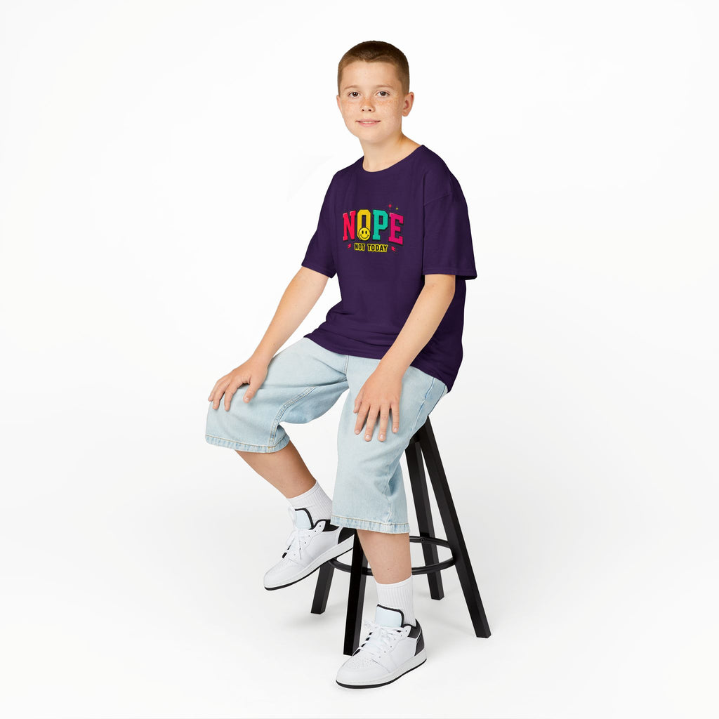 Kids "NOPE Not Today" Graphic Tee — Funny Retro Lettering Kids T-Shirt