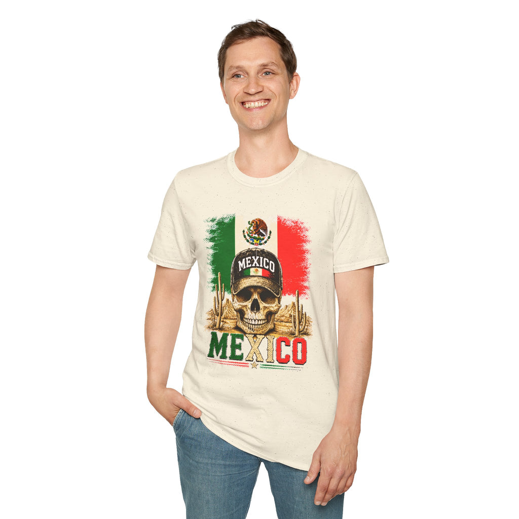 Mexico Flag Skull T-Shirt, Vintage Mexican Skull Shirt, Dia De Los Muertos Tee, Patriotic Mexico Graphic Tee, Gift for Men Women