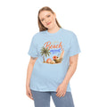Beach Mood T-Shirt - Tropical Palm, Seashell Graphic Tee
