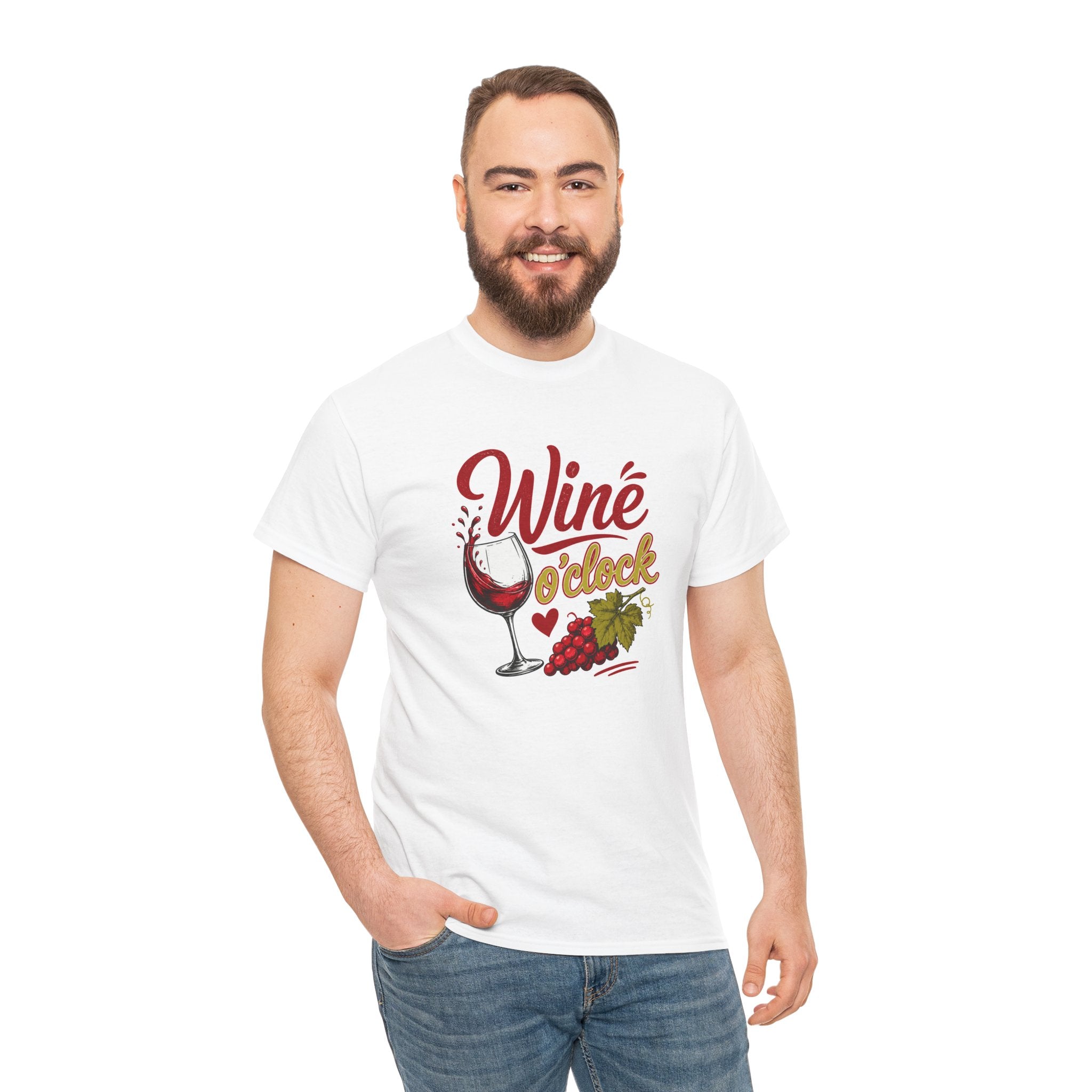 Wine T-Shirt - "Wine O'Clock" Graphic Tee for Wine Lovers