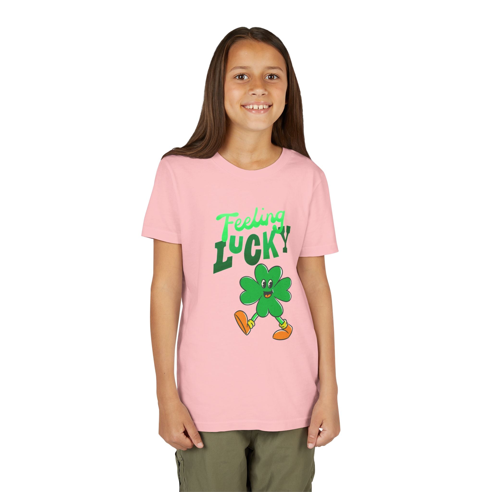 Feeling Lucky Youth Tee – Kids St. Patrick’s Day Shamrock Shirt
