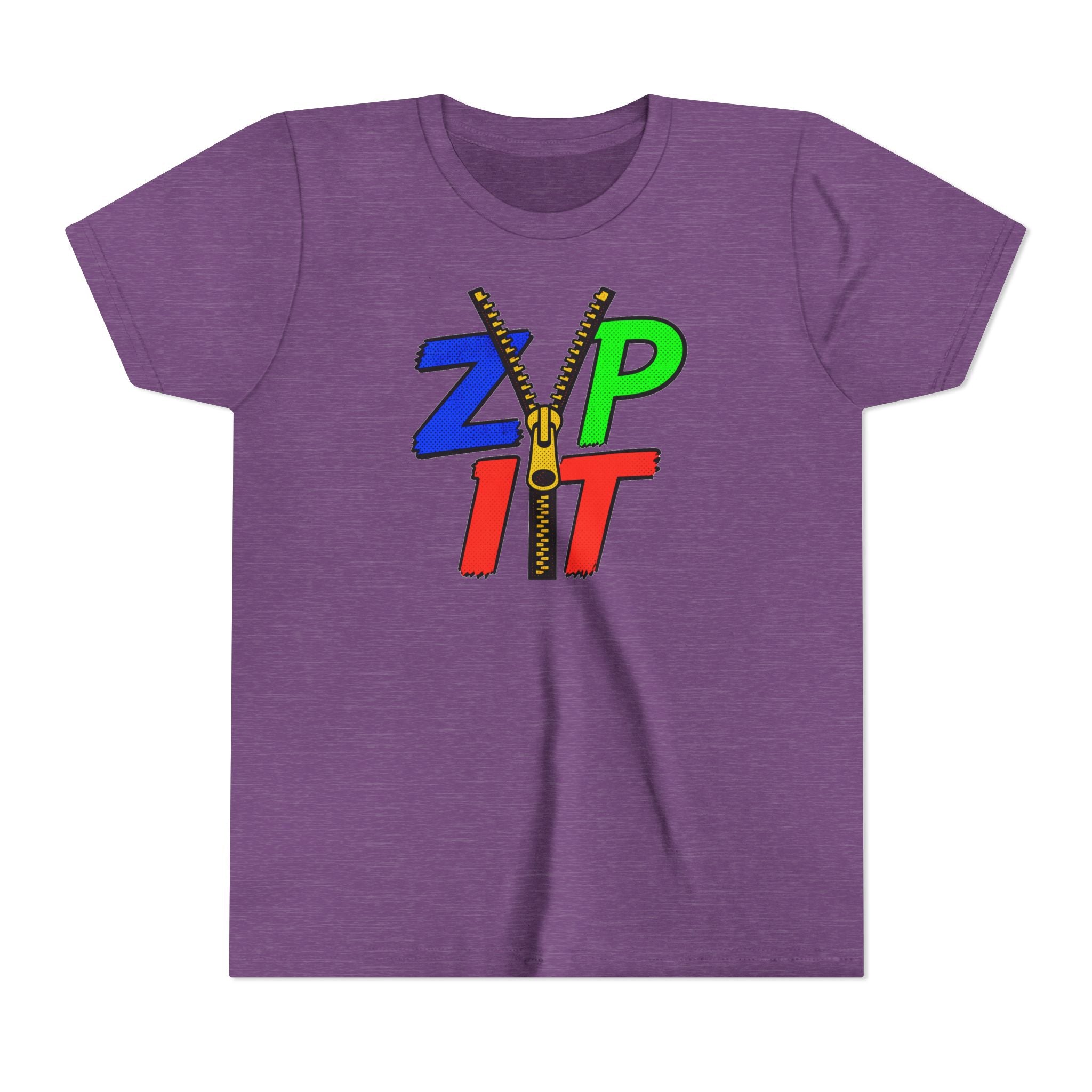 Youth Tee - "Zip It" Colorful Zipper Graphic