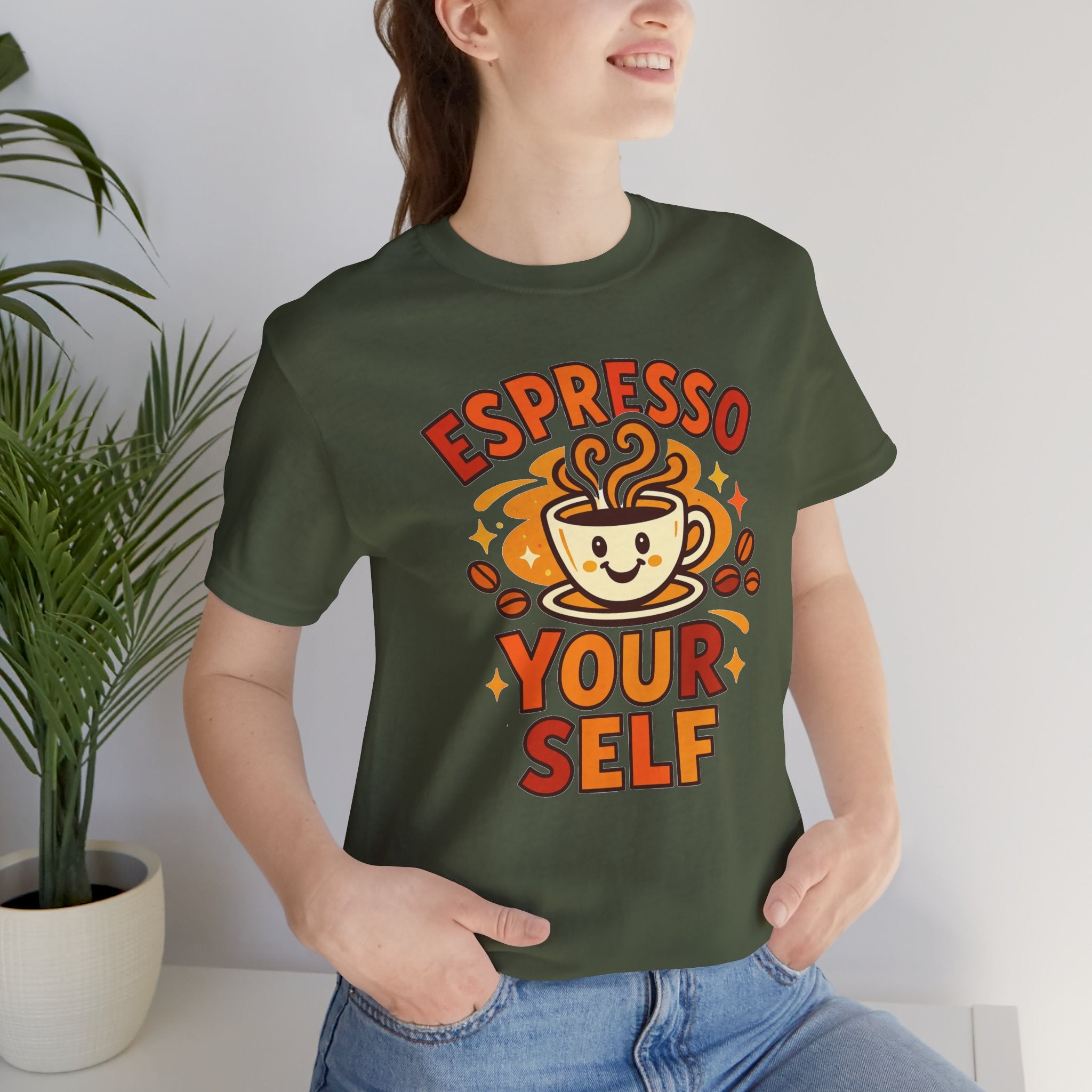 Espresso Yourself Coffee Tee — 'Espresso Your Self' Cute Coffee Cup Shirt