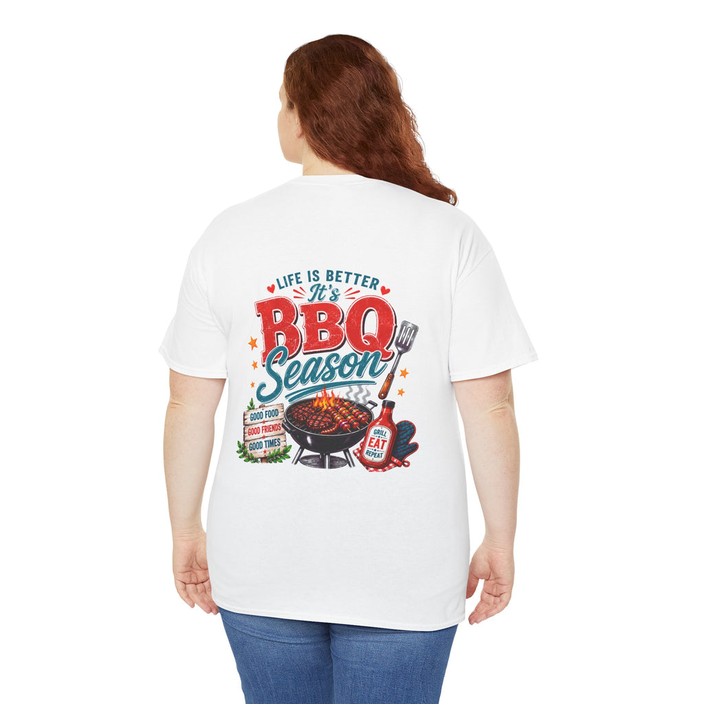 BBQ Season T-Shirt | Life Is Better It's BBQ Season Tee | Funny Grill Shirt | Summer Cookout Tee | Barbecue Lover Gift | Backyard BBQ Shirt