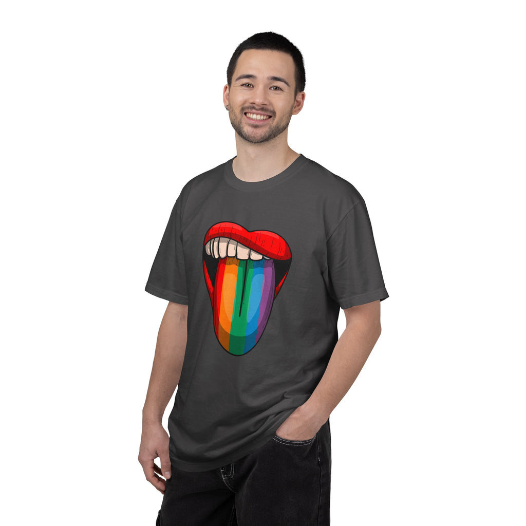 Rainbow Tongue T-Shirt — Pride Lip Graphic Tee