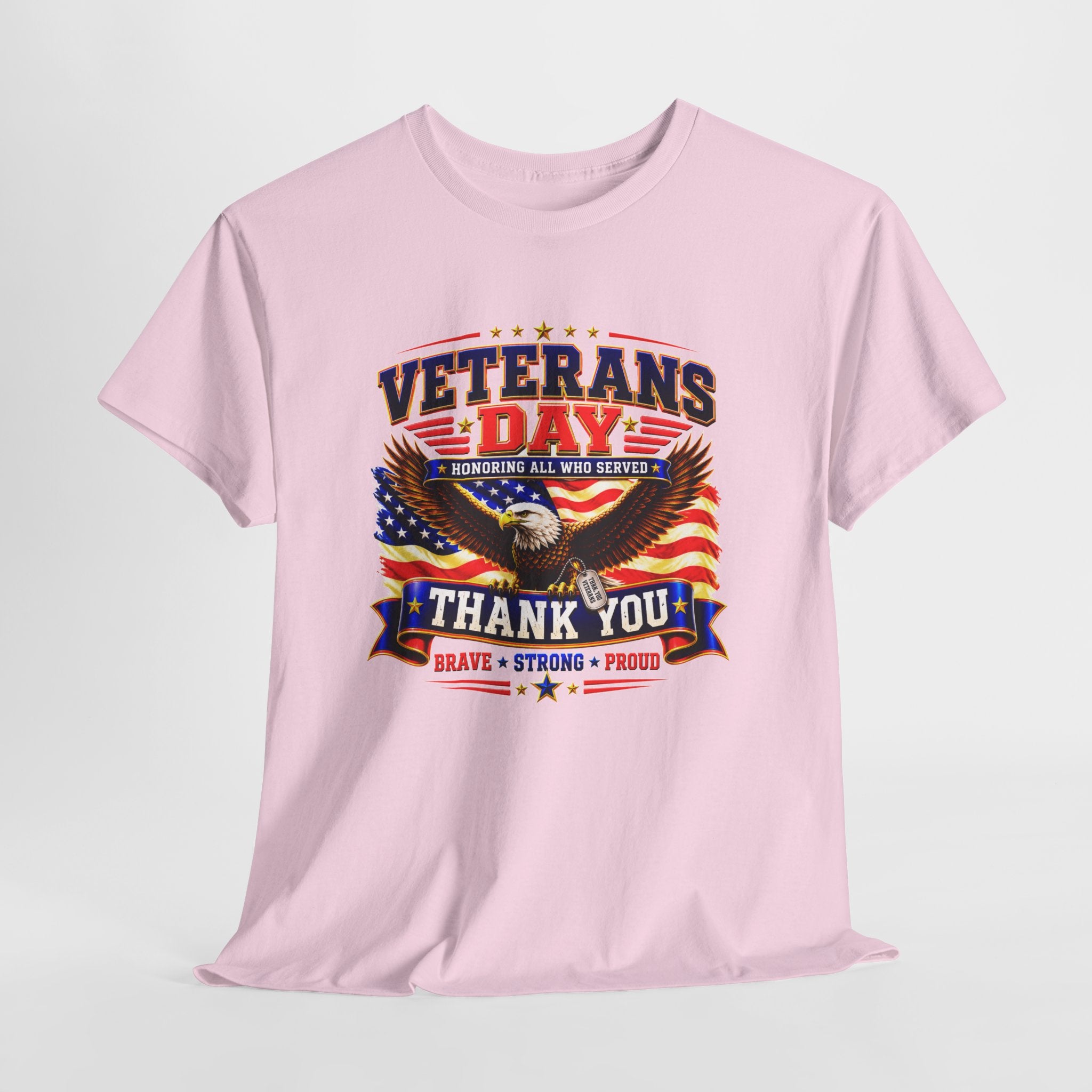 Veterans Day Shirt, Thank You Veteran Tee, Eagle Patriotic T-Shirt, Honoring All Who Served, Military Appreciation Gift