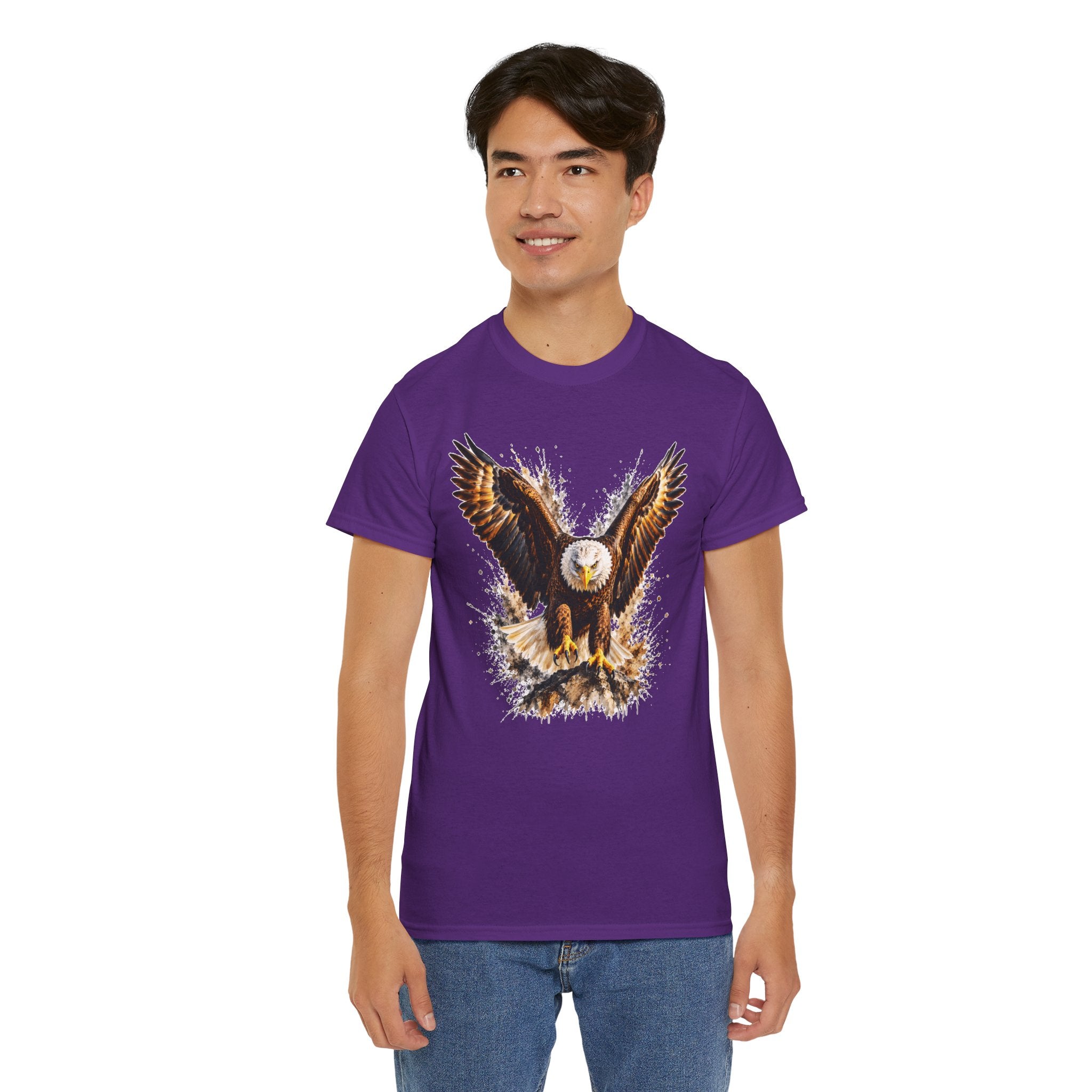 Majestic Bald Eagle T-Shirt, Eagle Graphic Tee, Patriotic Wildlife Shirt, Unisex Bird Lover Tee, American Eagle Gift