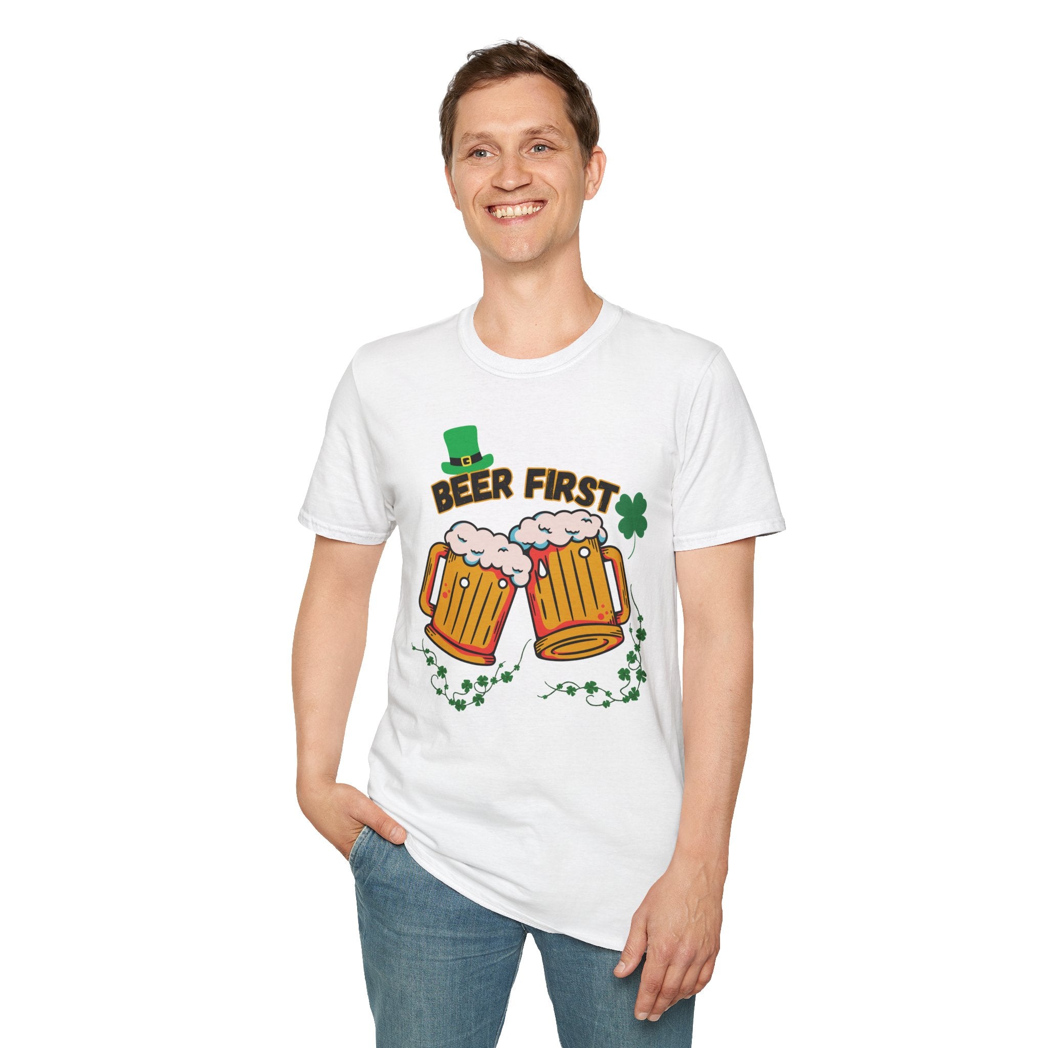 Beer First T-Shirt — St. Patrick's Day Beer Mug Tee
