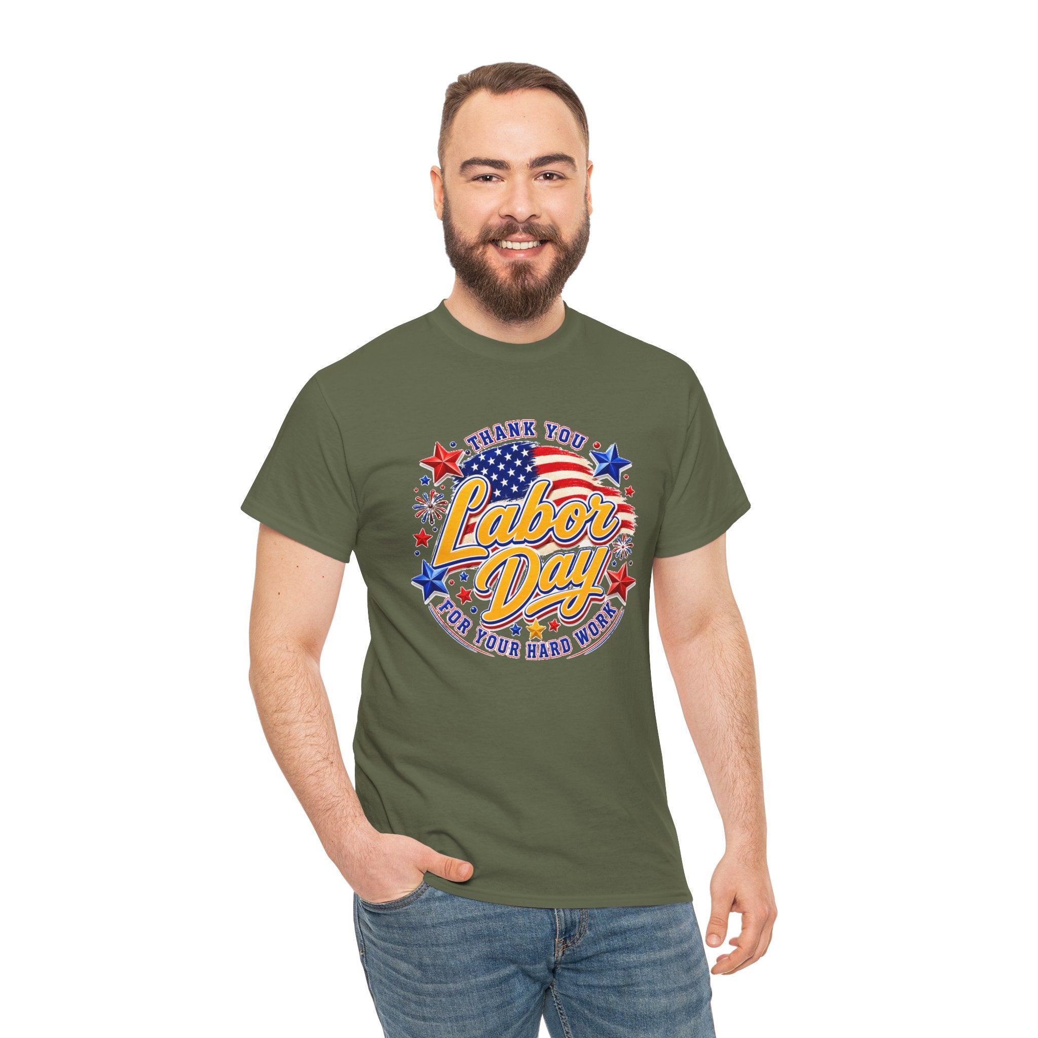 Labor Day Shirt, Thank You Labor Day Tee, Working Today Building Tomorrow Shirt, Patriotic Worker T-Shirt, Construction Gift