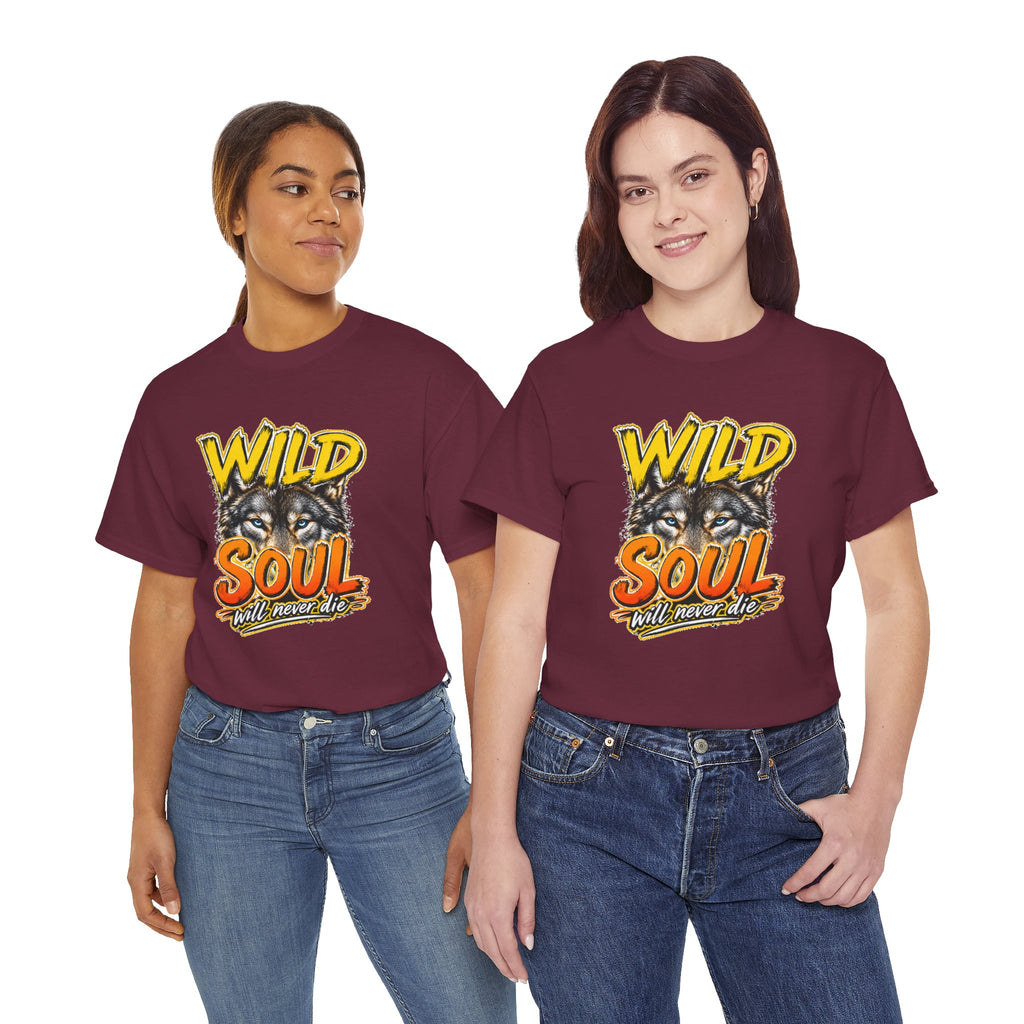 Wolf 'Wild Soul' Graphic Tee – Bold Wildlife Shirt for Nature Lovers