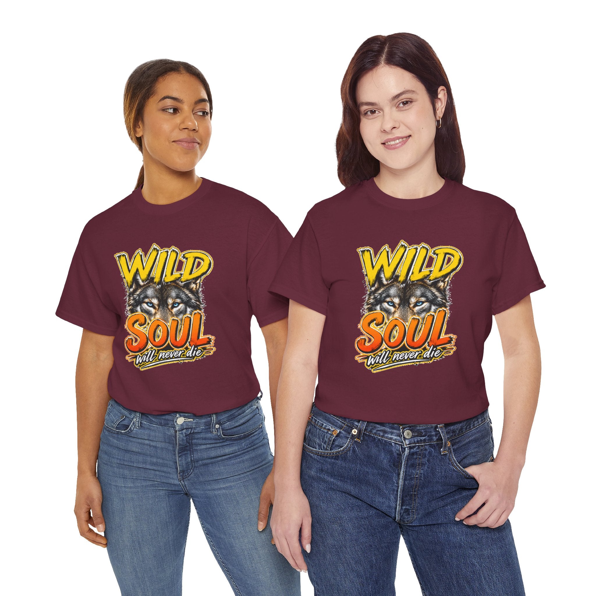 Wolf 'Wild Soul' Graphic Tee – Bold Wildlife Shirt for Nature Lovers