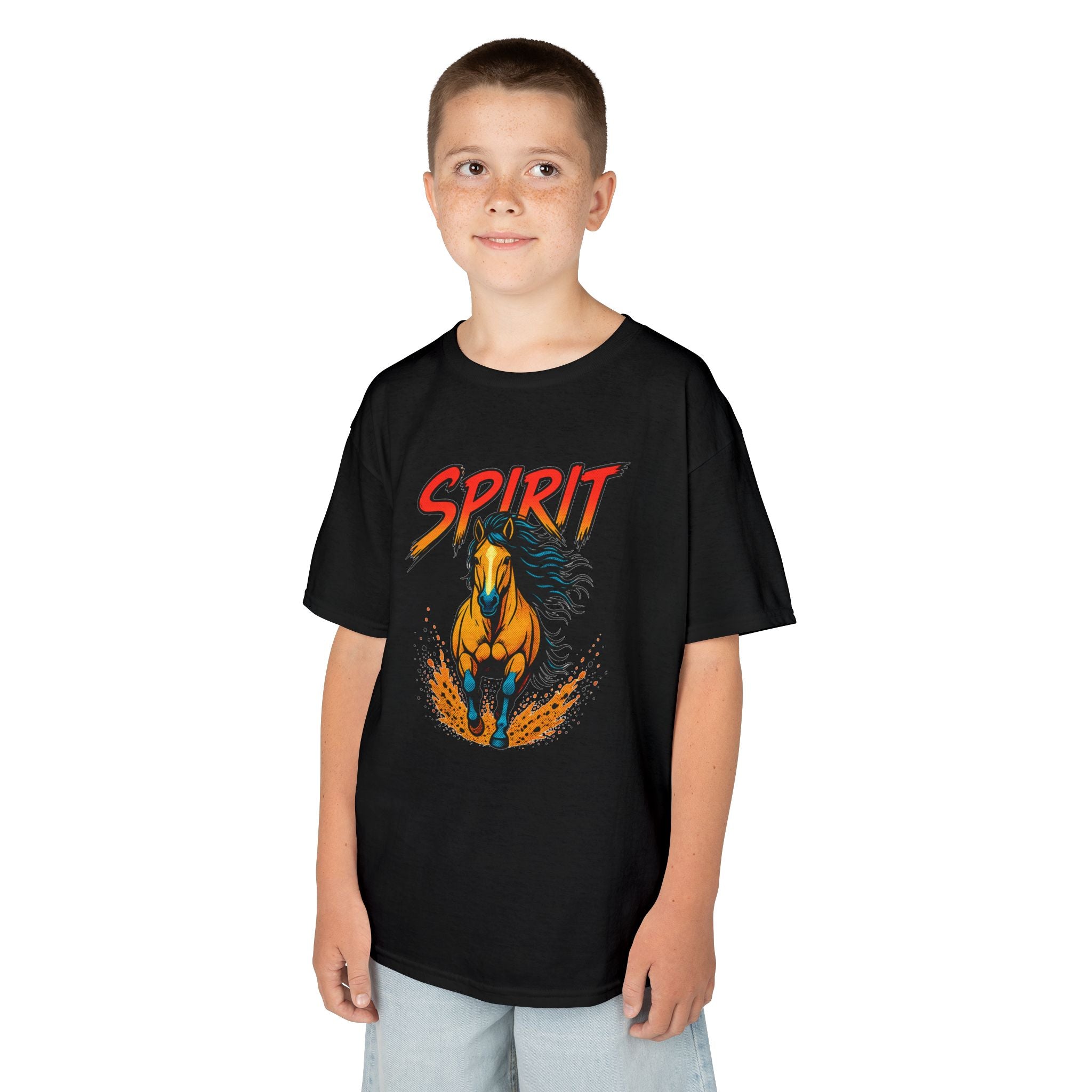 Kids 'Spirit' Galloping Horse T‑Shirt — Youth Graphic Tee for Horse Lovers