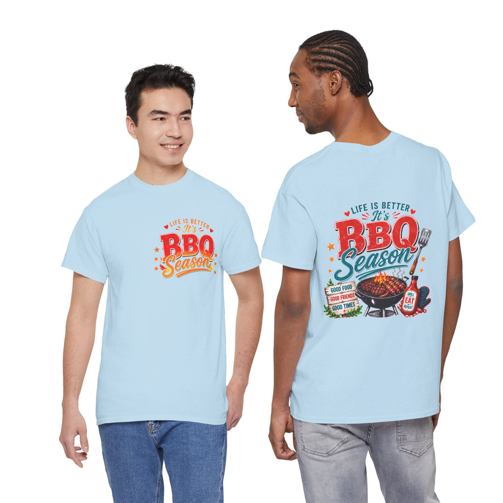 BBQ Season T-Shirt | Life Is Better It's BBQ Season Tee | Funny Grill Shirt | Summer Cookout Tee | Barbecue Lover Gift | Backyard BBQ Shirt