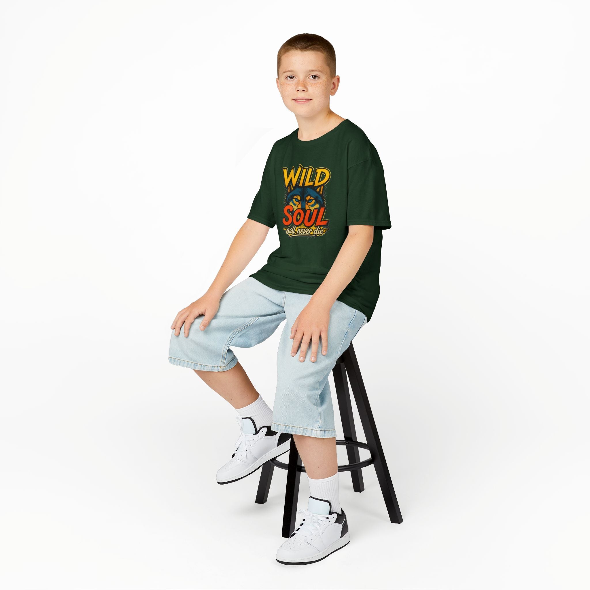 Kids Tee — "Wild Soul" Tiger Graphic Shirt for Bold Little Adventurers