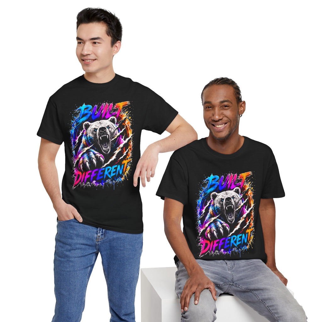 Built Different Bear T-Shirt — Bold Retro Grunge Graphic Tee