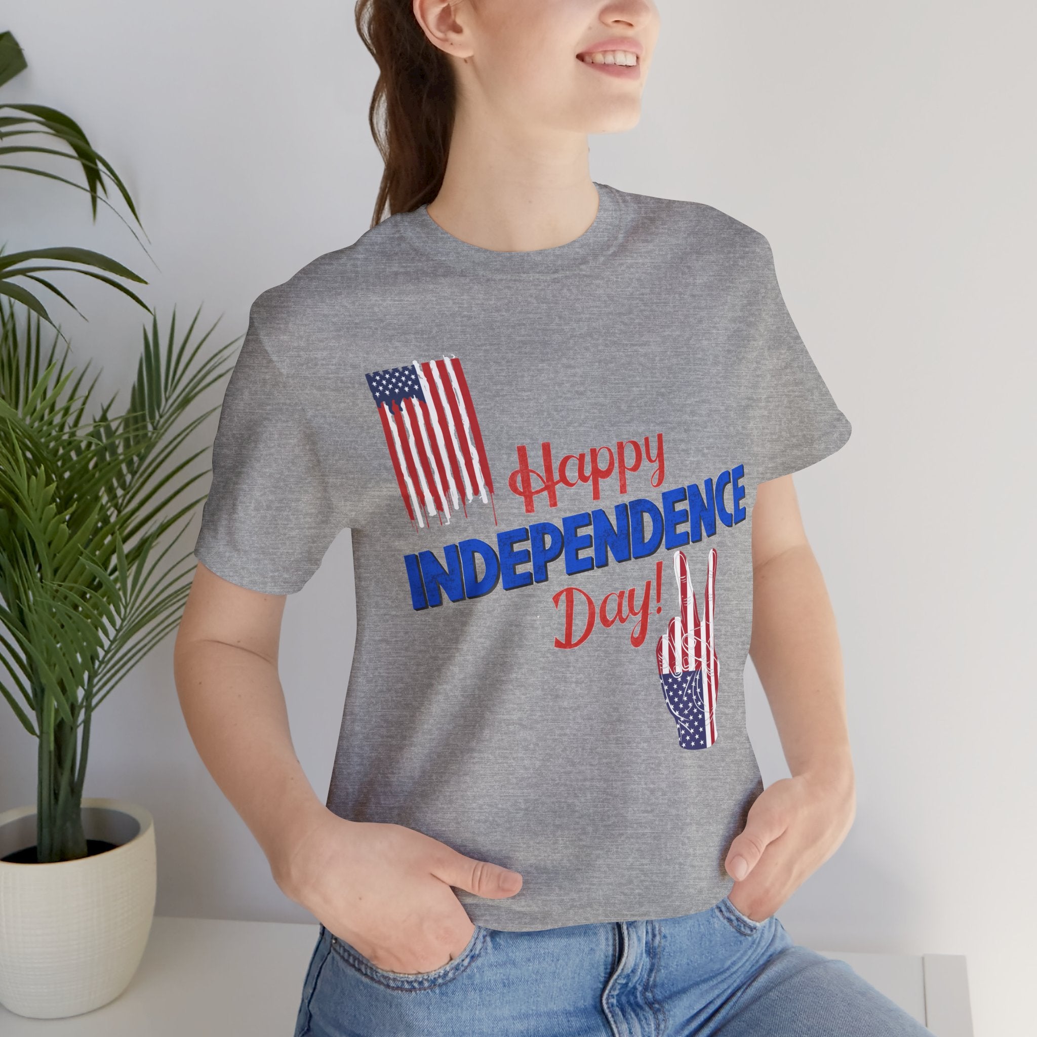 Happy Independence Day Shirt, Patriotic 4th of July T-Shirt, USA Flag Shirt, American Independence Day Tee