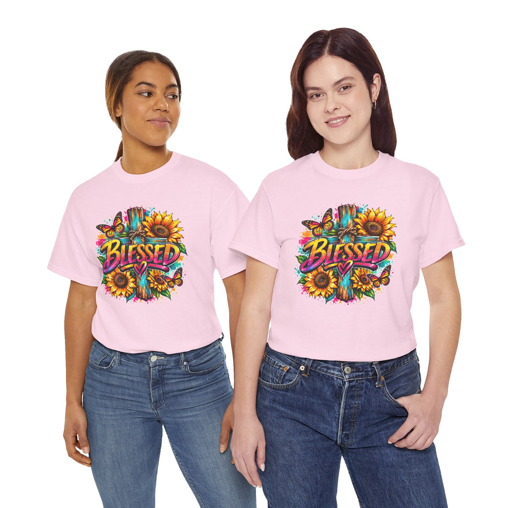 Blessed Christian T-Shirt, Faith Hope Love Tee, Jesus Cross Shirt, Religious Graphic Tee, Christian Gift, Unisex Shirt