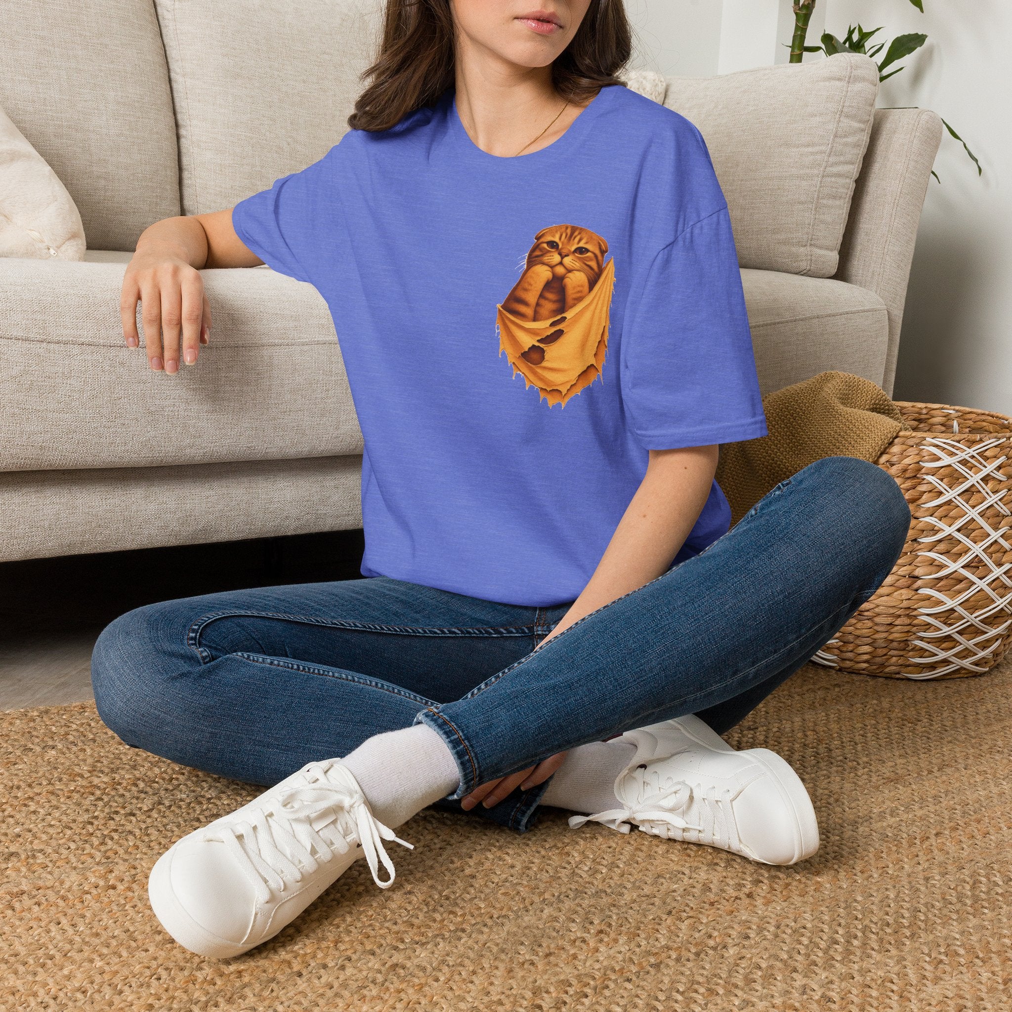 Cat in a Pocket T-Shirt — Cute Pocket Kitten Graphic Tee
