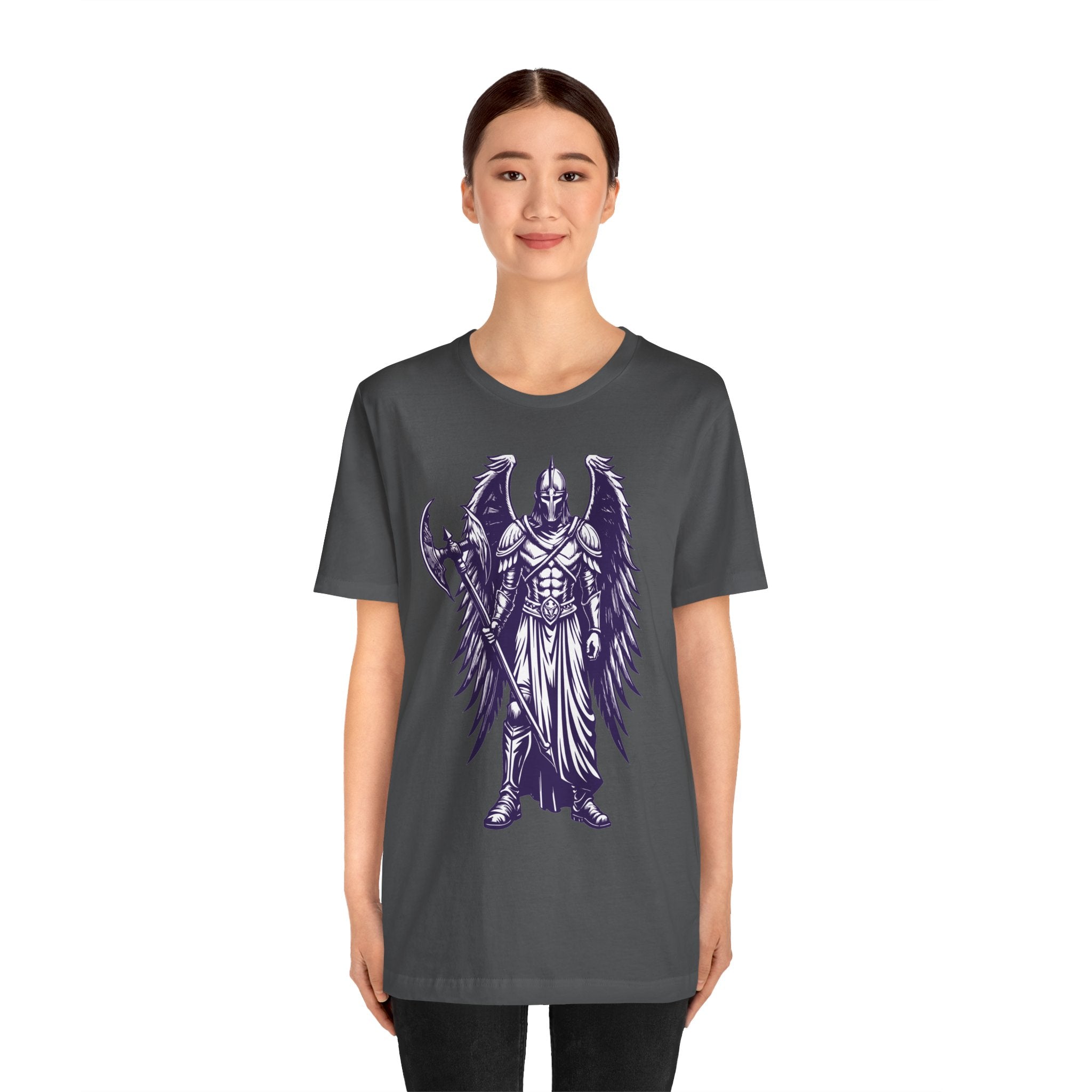 Fallen Angel Warrior T-Shirt | Gothic Fantasy Winged Knight Tee