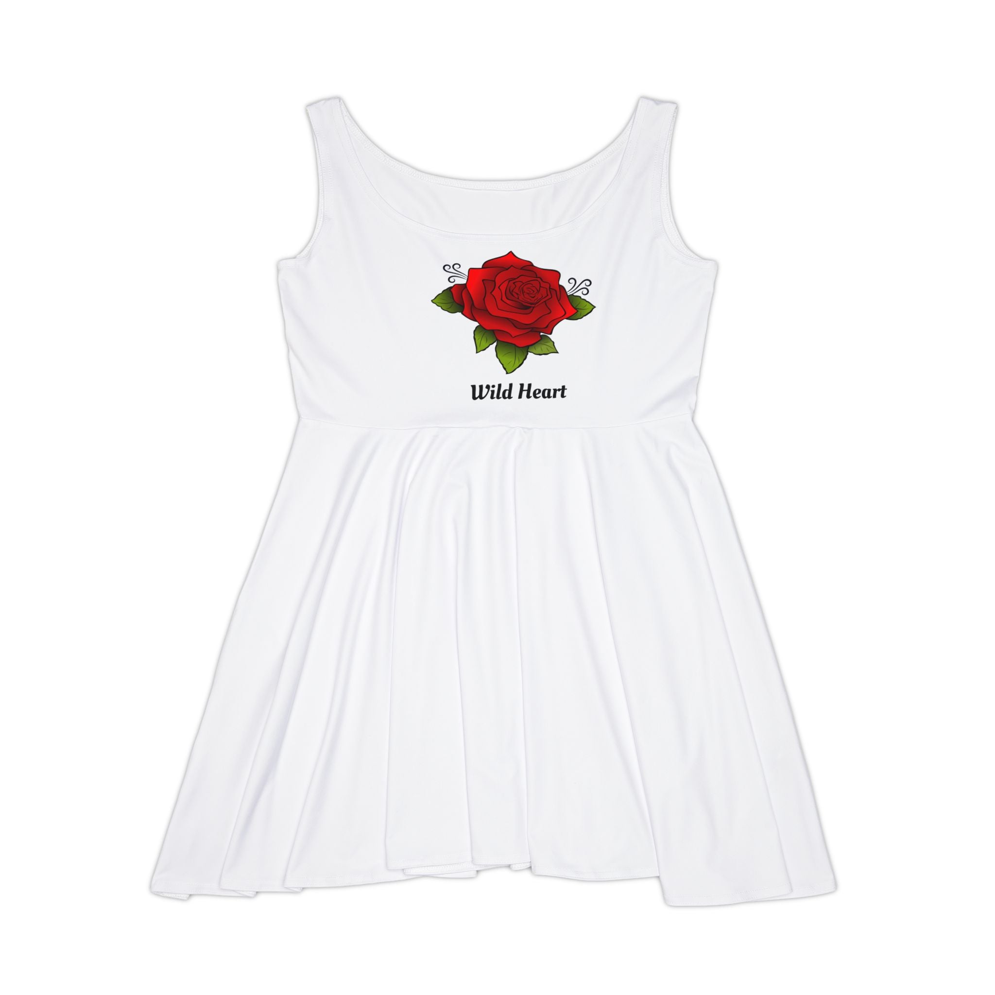 Rose Floral Women's Skater Dress | Casual Summer Dress