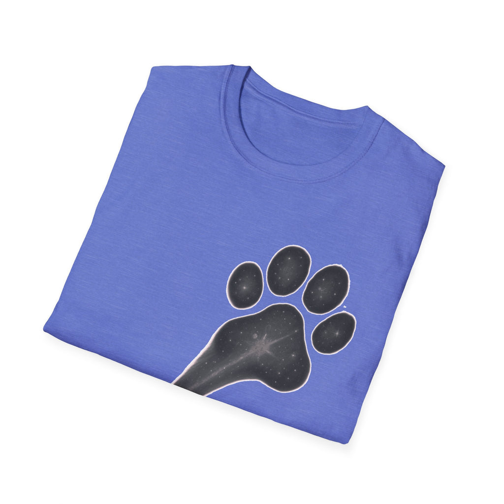 Minimal Paw Print T-Shirt, Dog Lover Tee, Aesthetic Pet Shirt, Paw Comet Design