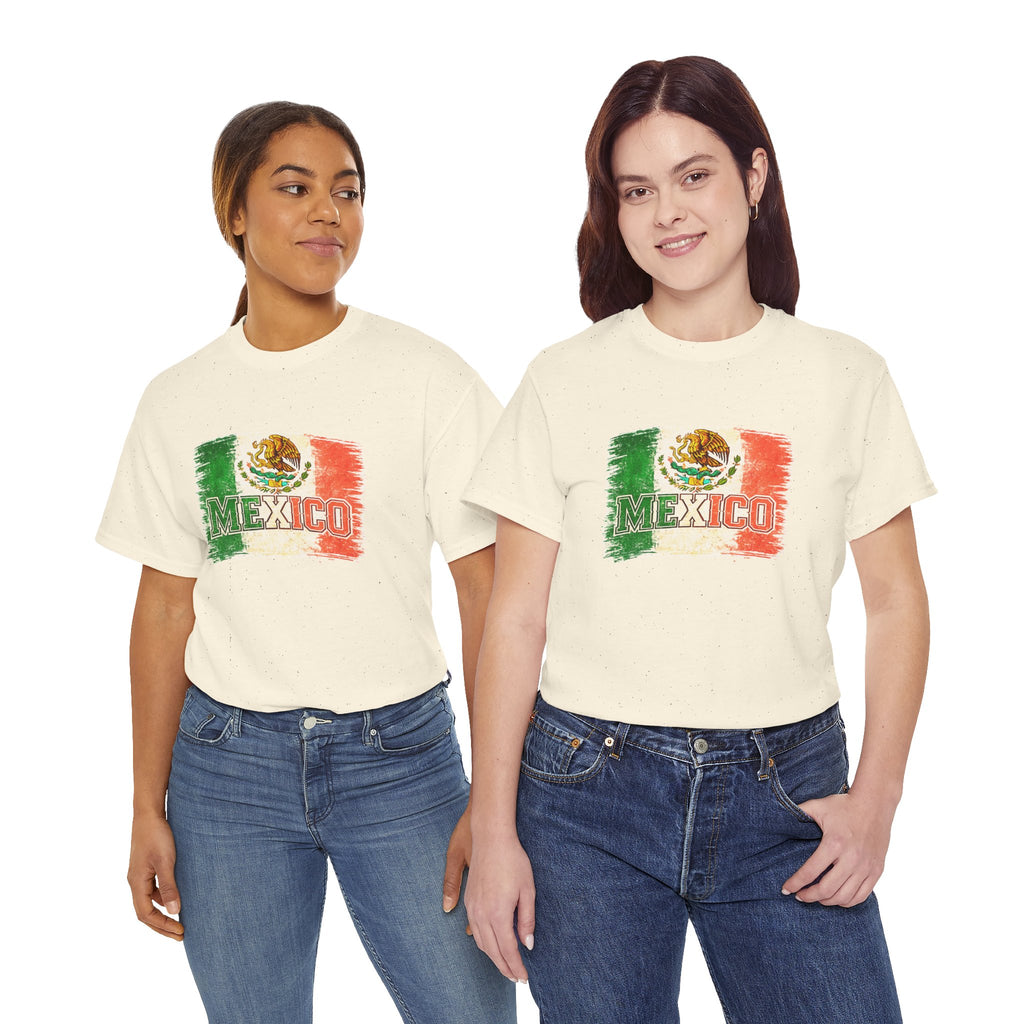 Mexico Flag Vintage T-Shirt — Distressed Mexican Emblem Tee