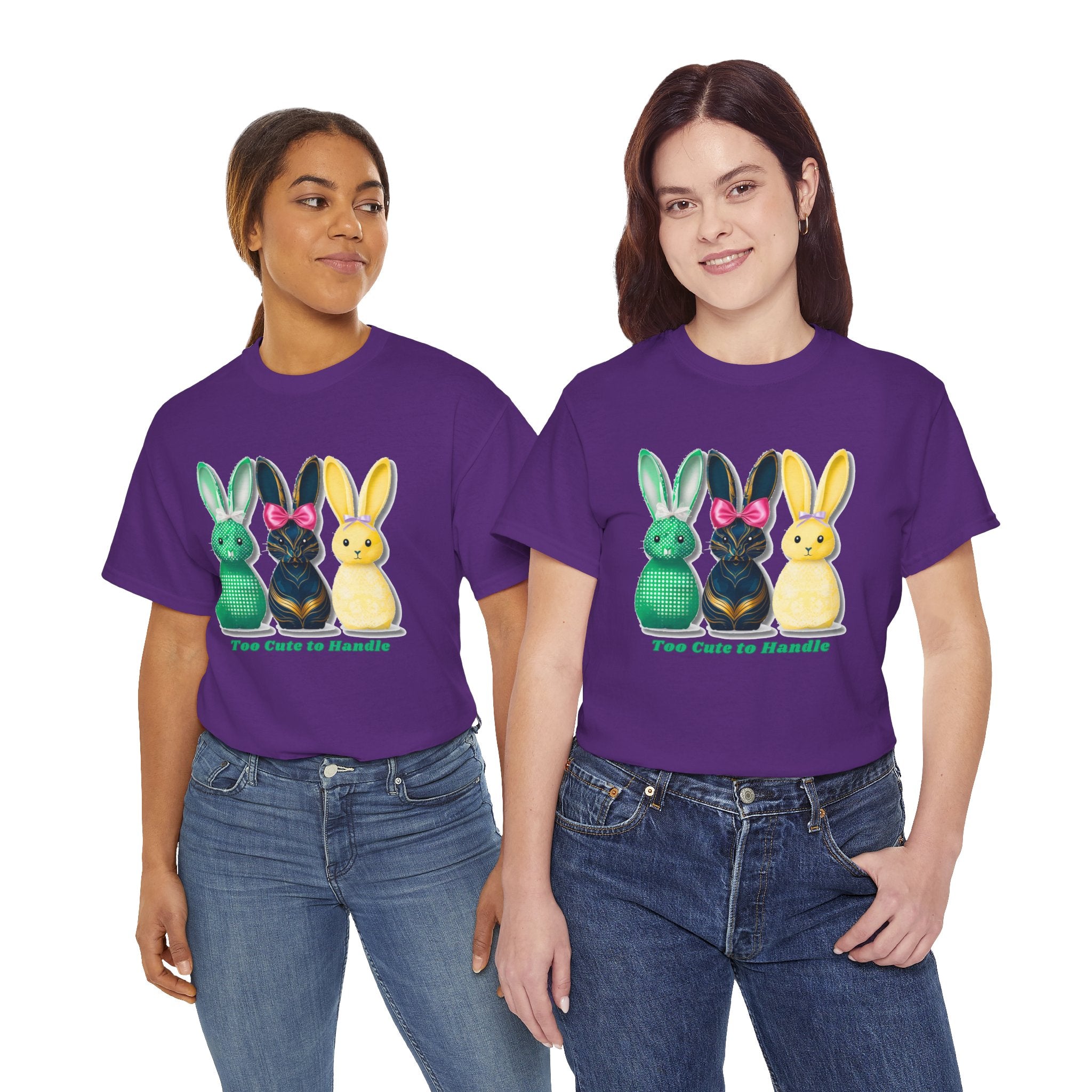 Funny Easter Bunny Shirt, Too Cute To Handle Tee, Cute Bunny Shirt, Easter Gift for Women, Spring Rabbit T-Shirt, Easter Outfit